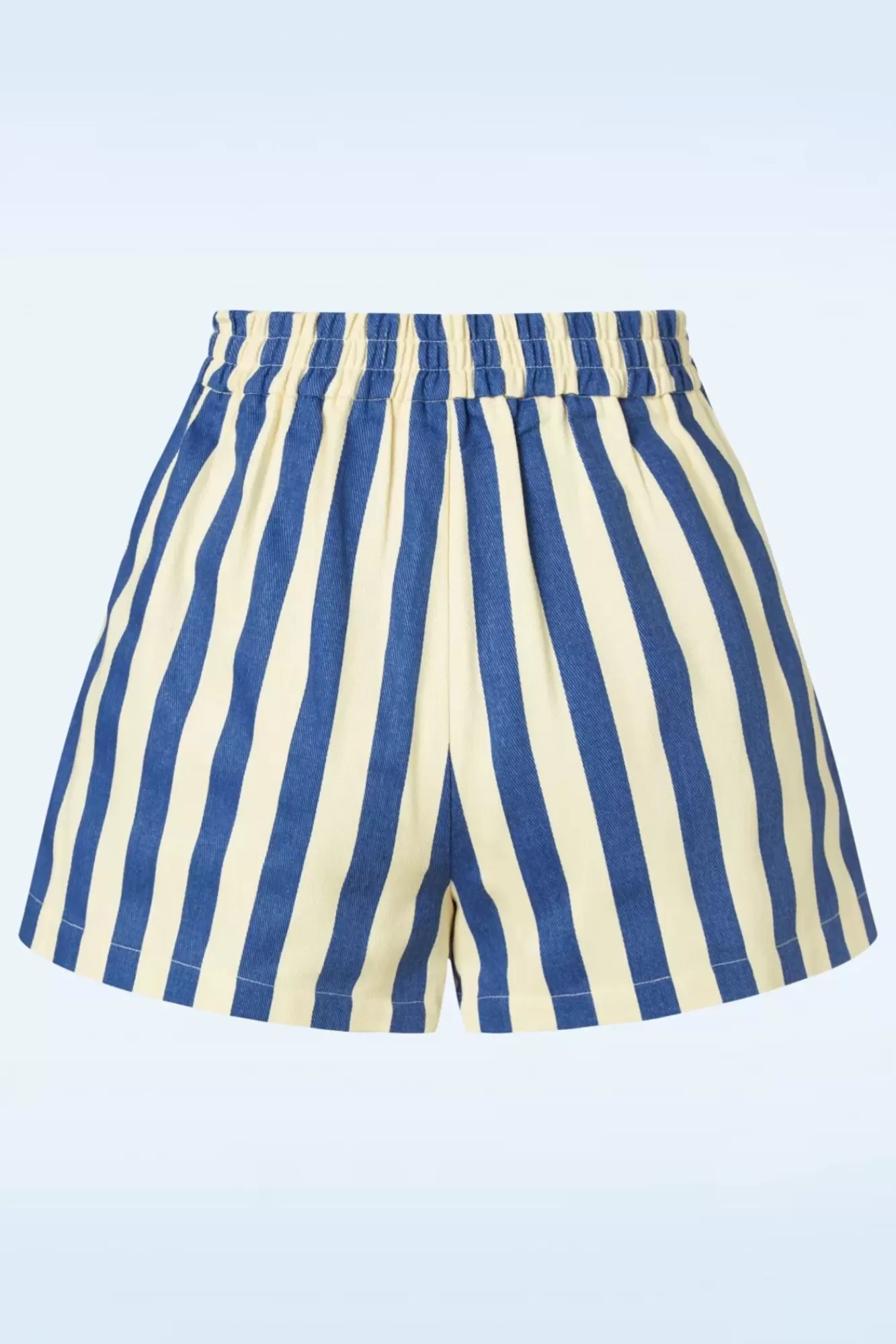 Louche Hilton Deck Gestreepte Shorts In Wit En Blauw | Vrouwen Broeken