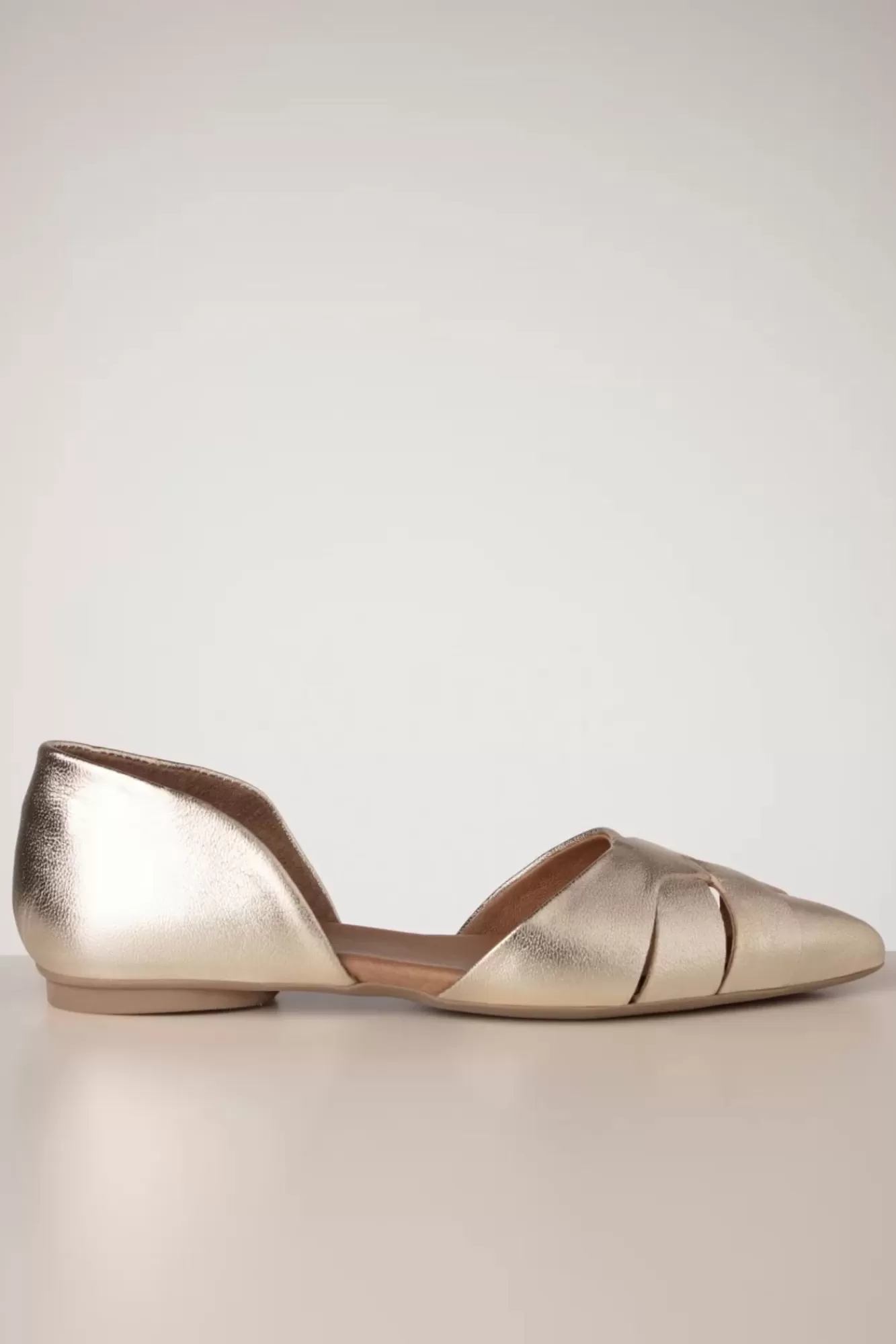 Miz Mooz Jade Ballerina In Goud Metallic | Vrouwen Ballerina'S