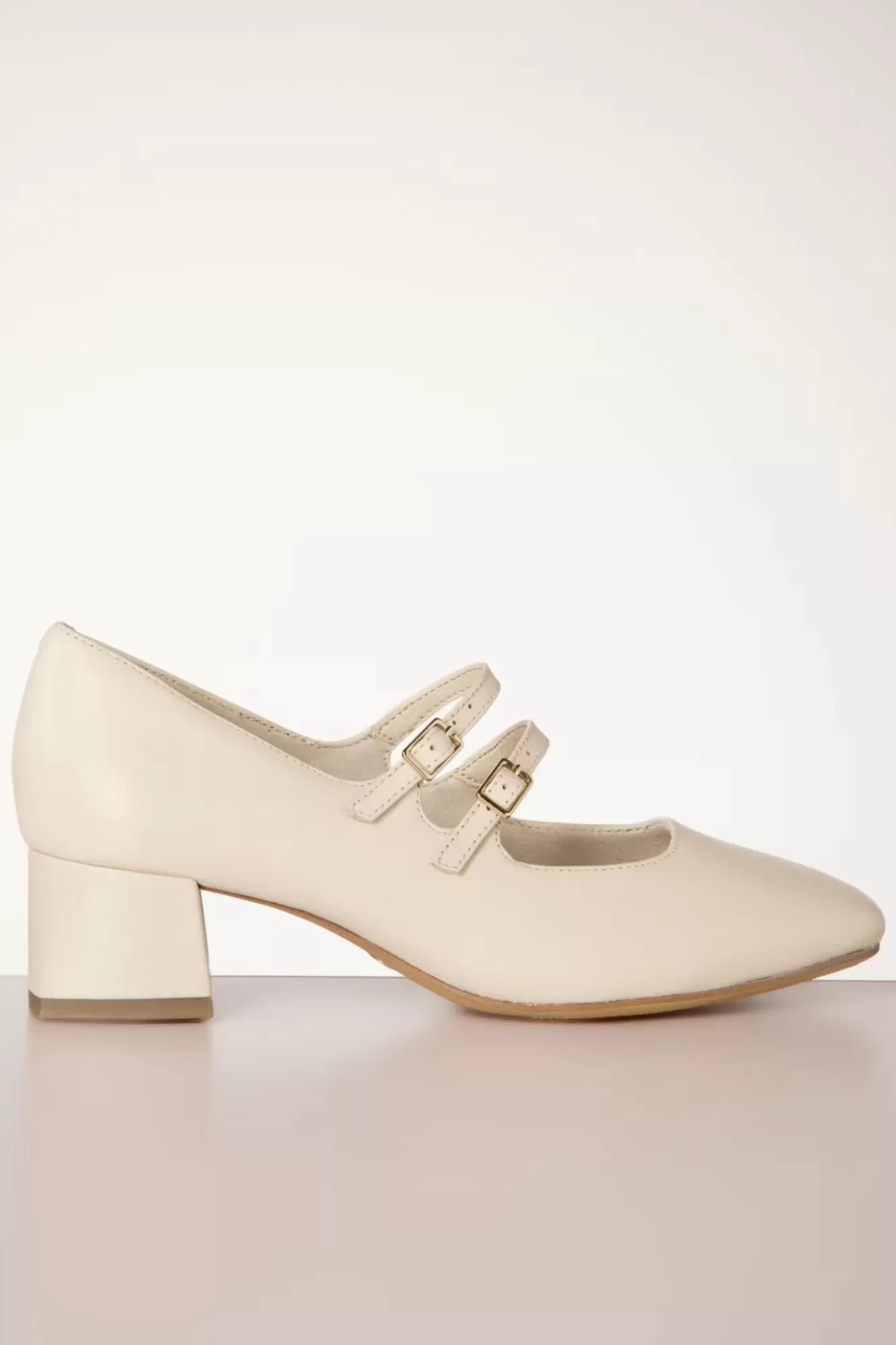 Tamaris Janey Pumps Van Leder In Creme | Vrouwen Pumps