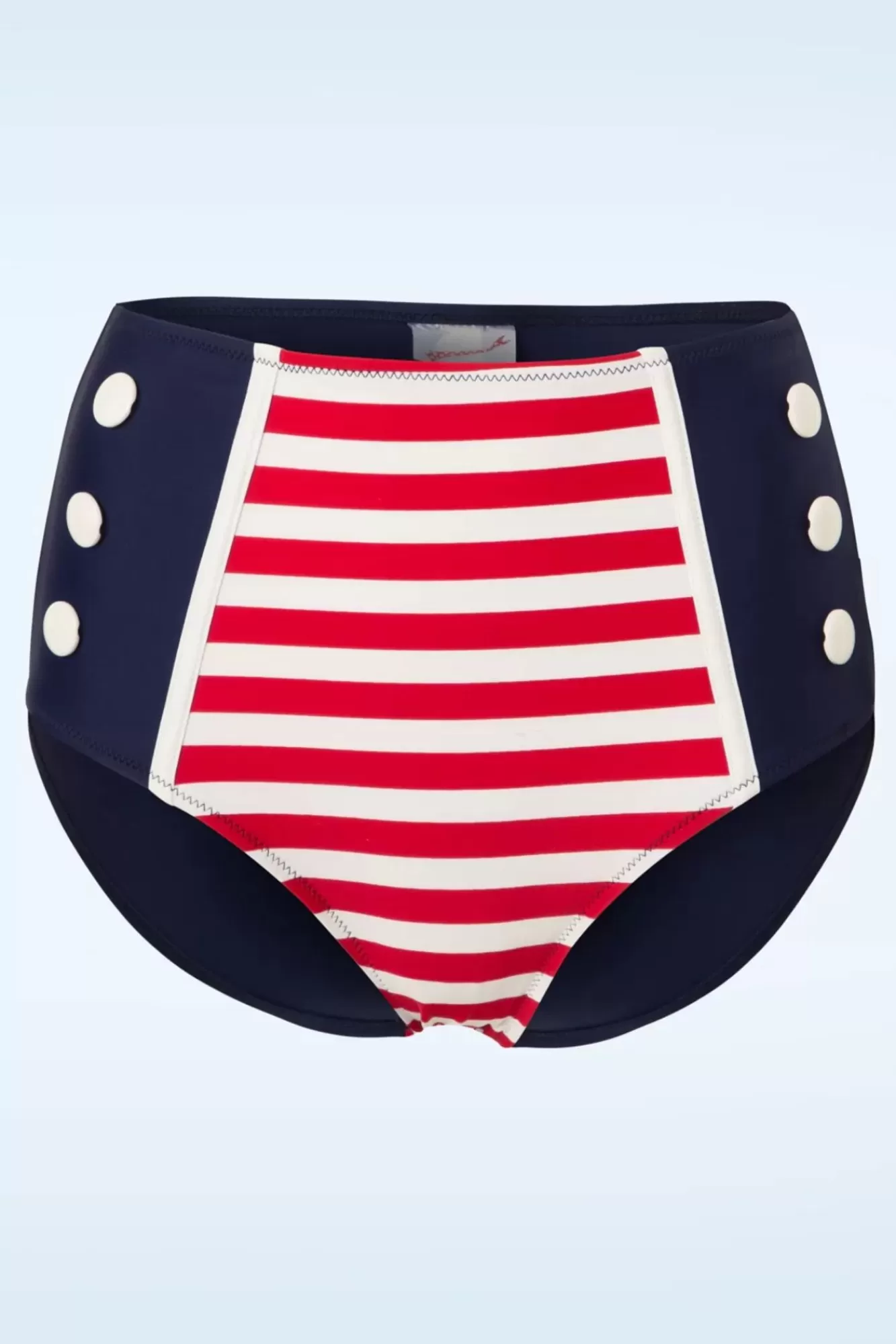 Belsira Joelle Stripes Bikinibroekje In Marineblauw En Rood | Vrouwen Bikini'S