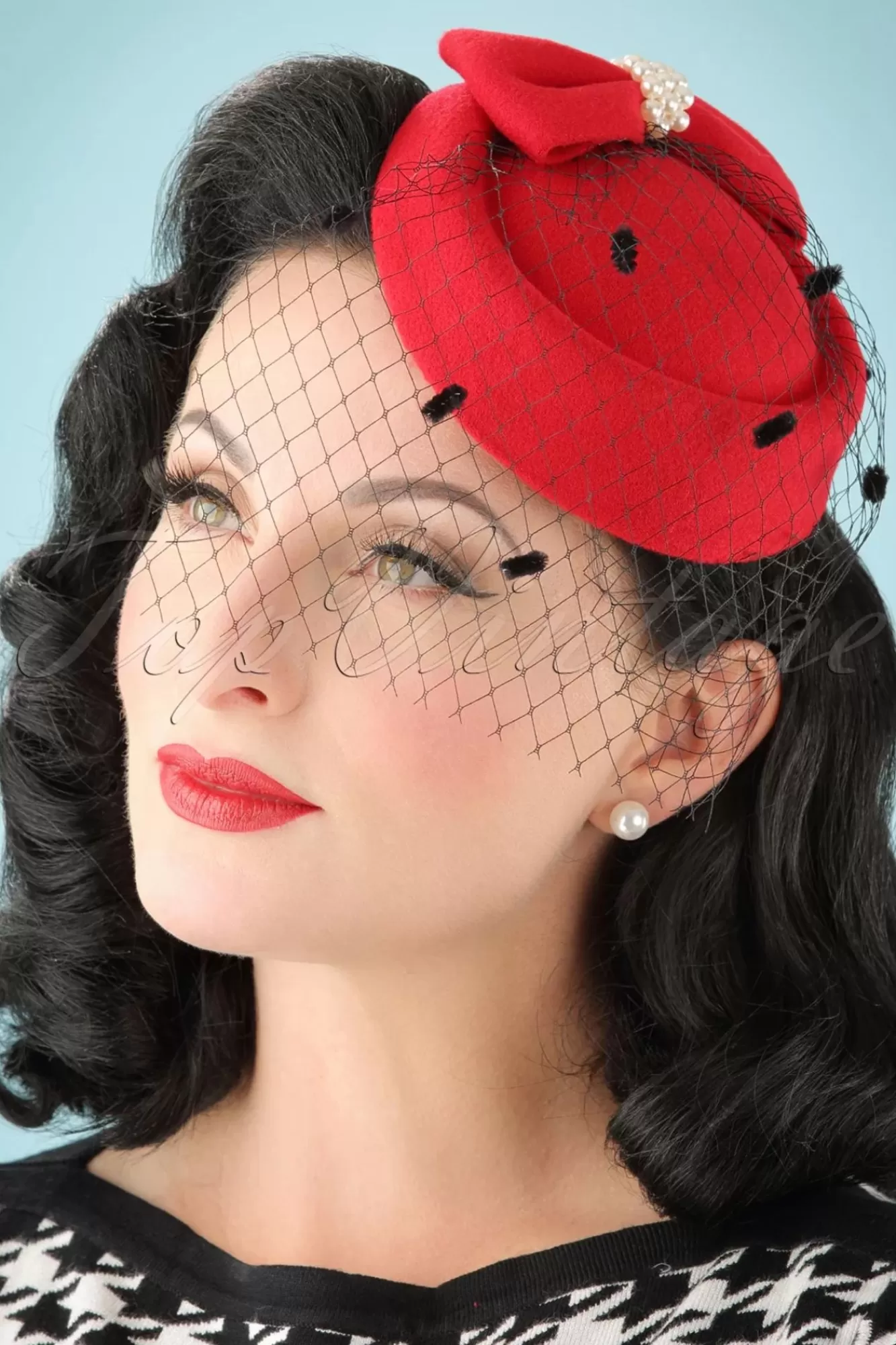 Banned Retro Judy-Hoed In Rood | Vrouwen Haaraccessoires