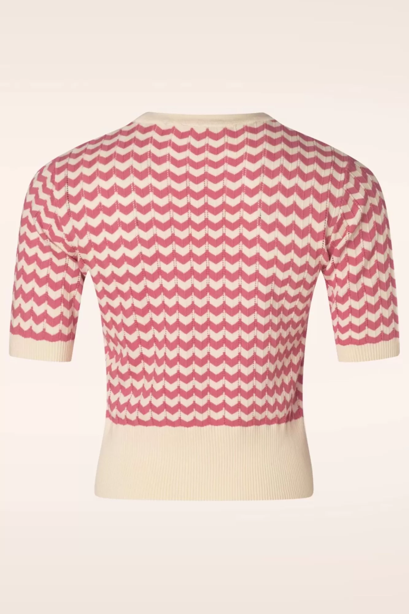 Circus June Sweater In Gebroken Wit En Kers | Vrouwen Truitjes