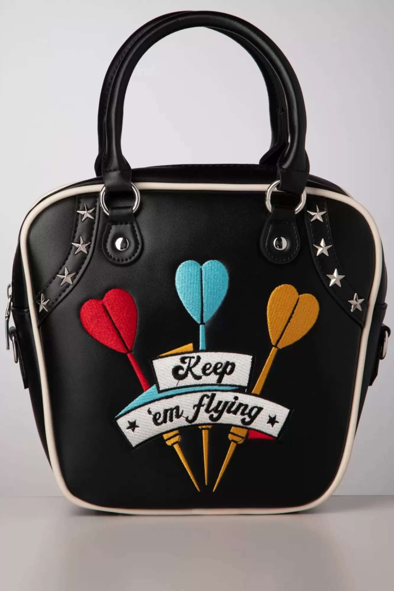 Banned Retro Keep 'Em Flying Handtas In Zwart | Vrouwen Tassen