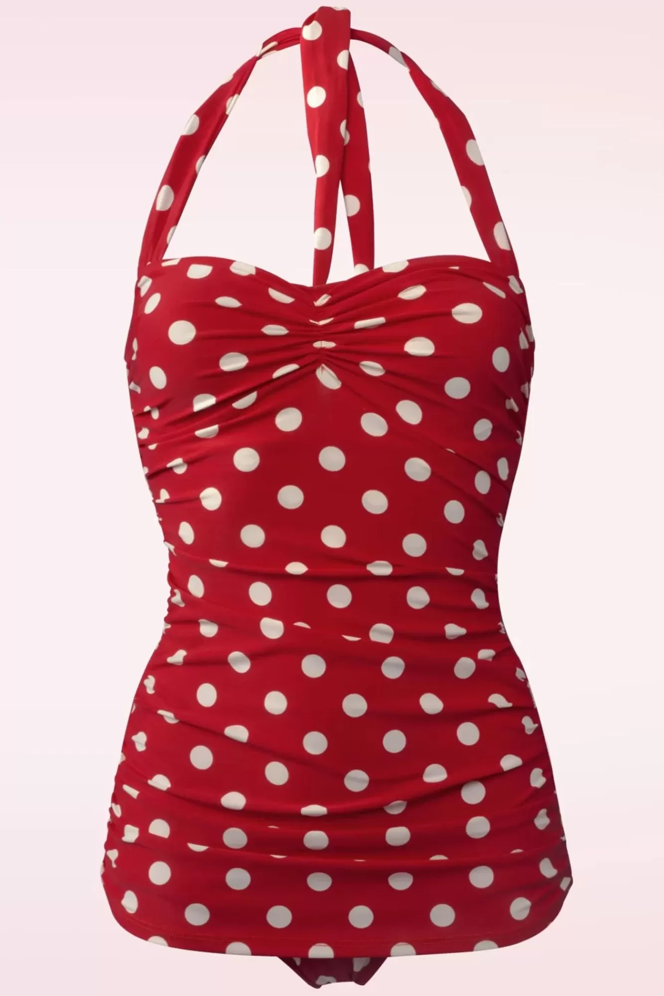 Esther Williams Klassiek Badpak Met Polkadots In Rood En Wit | Vrouwen Badpakken