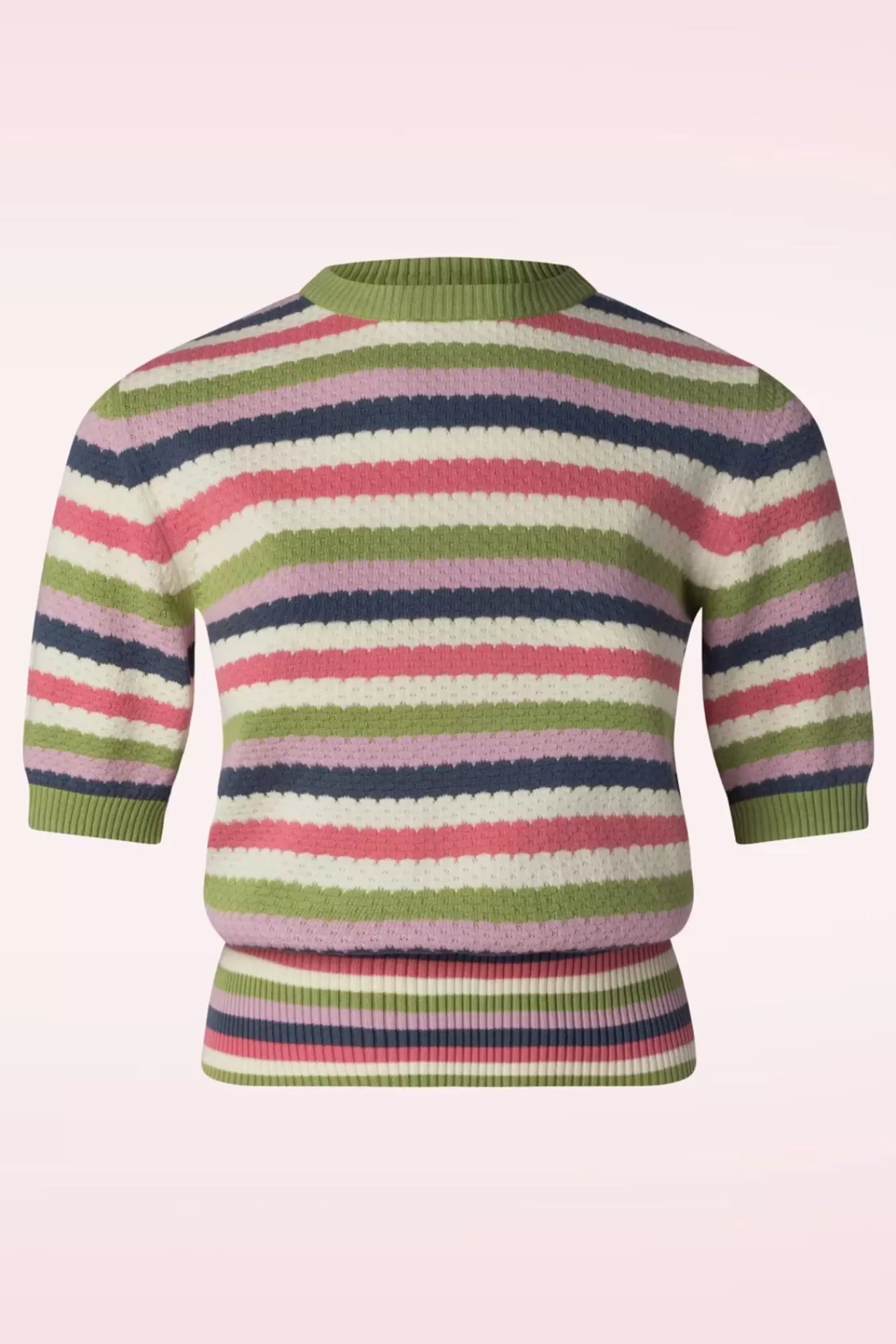 Circus Knitted Waffle Top In Multi | Vrouwen Truitjes