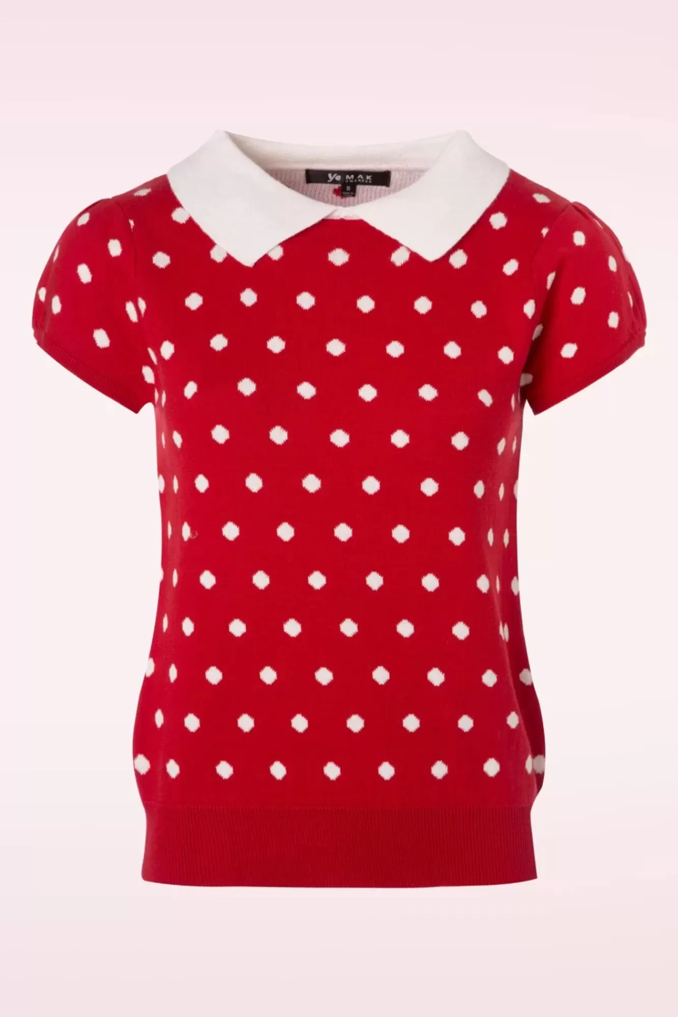 Mak Sweater Kristen Polkadot Trui In Rood En Ivoor | Vrouwen Truitjes