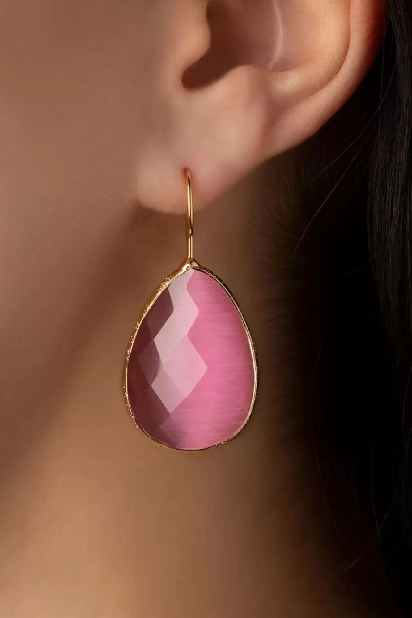 Day&Eve by Go Dutch Label Lavina Stone Oorbellen In Roze | Vrouwen Sieraden