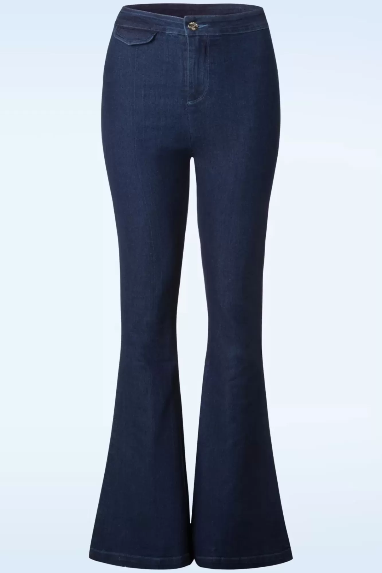 Banned Retro Legs Eleven Uitlopende Broek Van Denim | Vrouwen Broeken