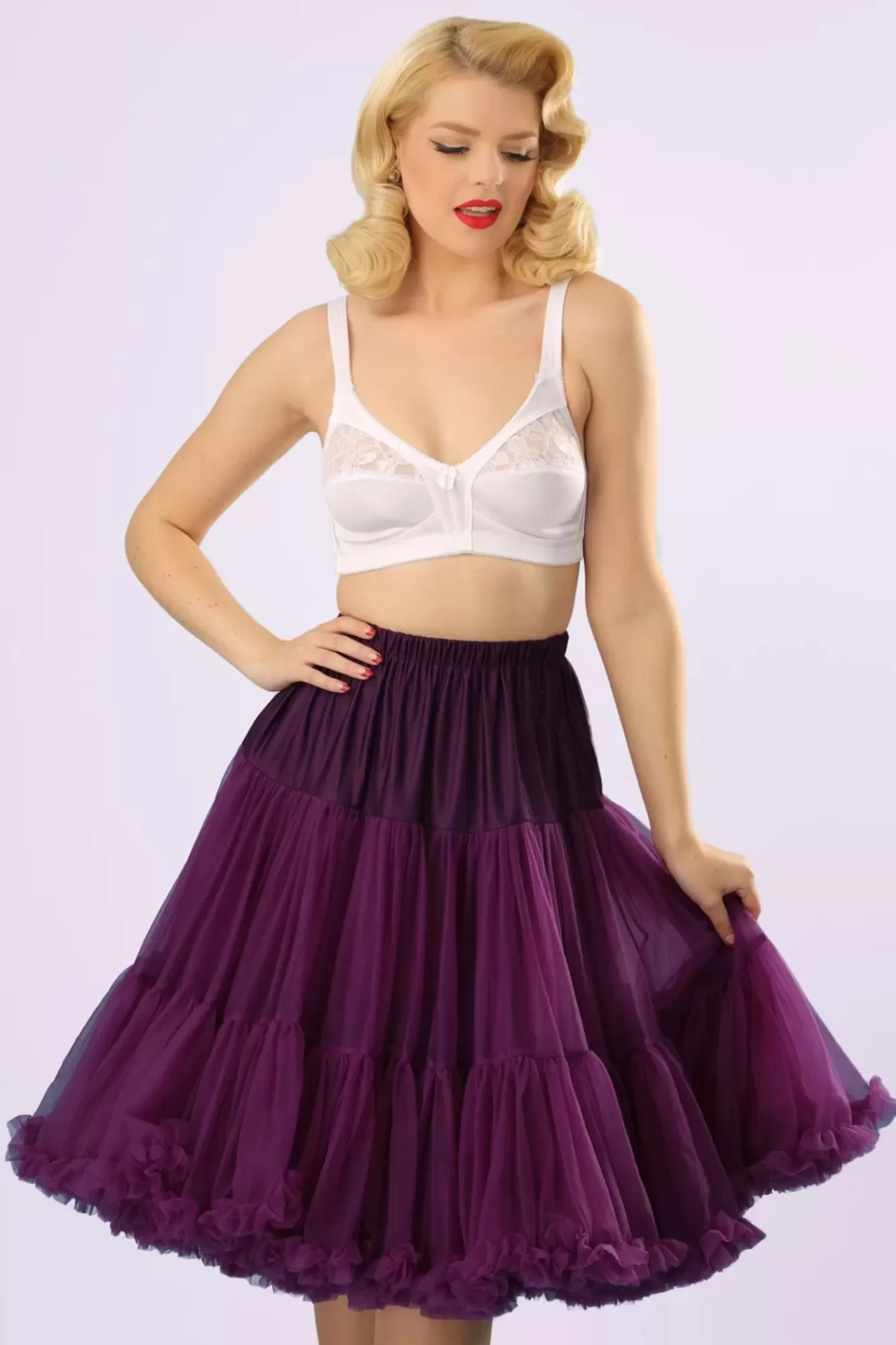 Banned Retro Lola Lifeforms Petticoat In Aubergine | Vrouwen Petticoats