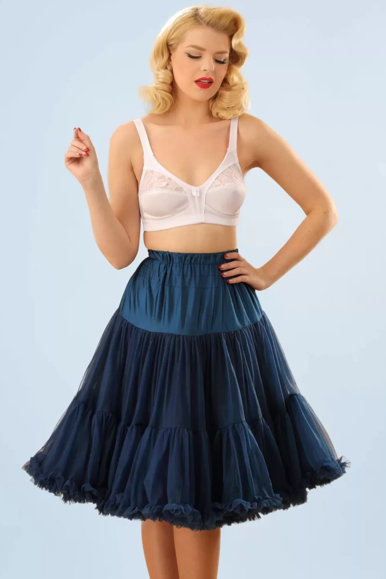 Banned Retro Lola Lifeforms Petticoat In Marineblauw | Vrouwen Petticoats