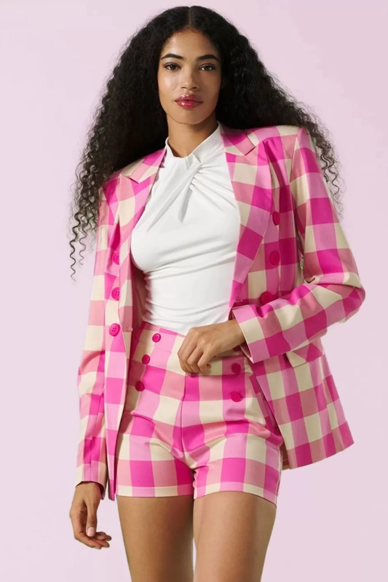 Minueto Loretta Blazer Jasje In Roze | Vrouwen Jassen