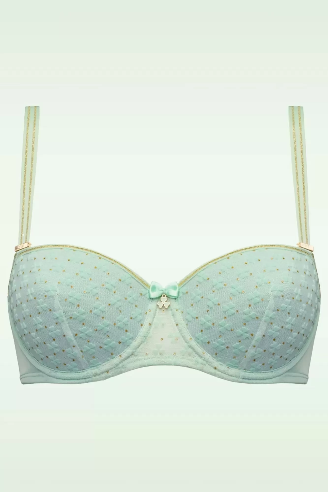 Marlies Dekkers Lucky Clover Padded Balcony Bh In Mintgroen En Goud | Vrouwen Bh'S