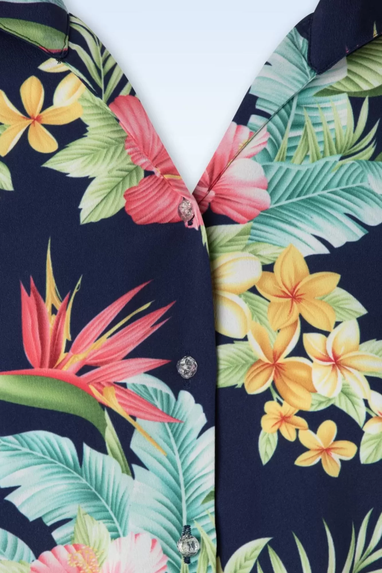Rock N Romance Maria Tuck In Or Tie Up Blouse In Honolulu Marineblauw | Vrouwen Blouses
