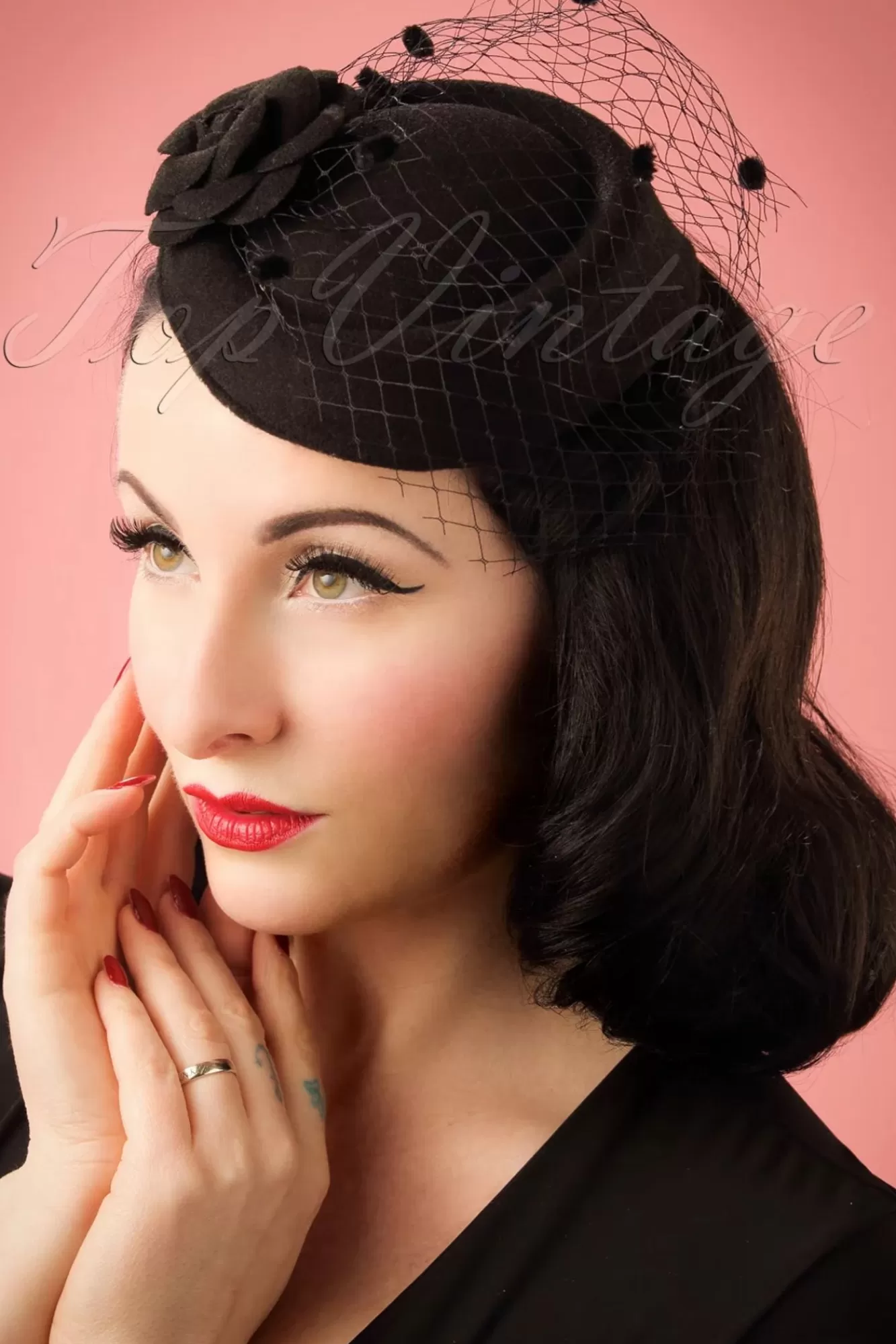 Banned Retro Marilyn Fascinator In Zwart | Vrouwen Haaraccessoires