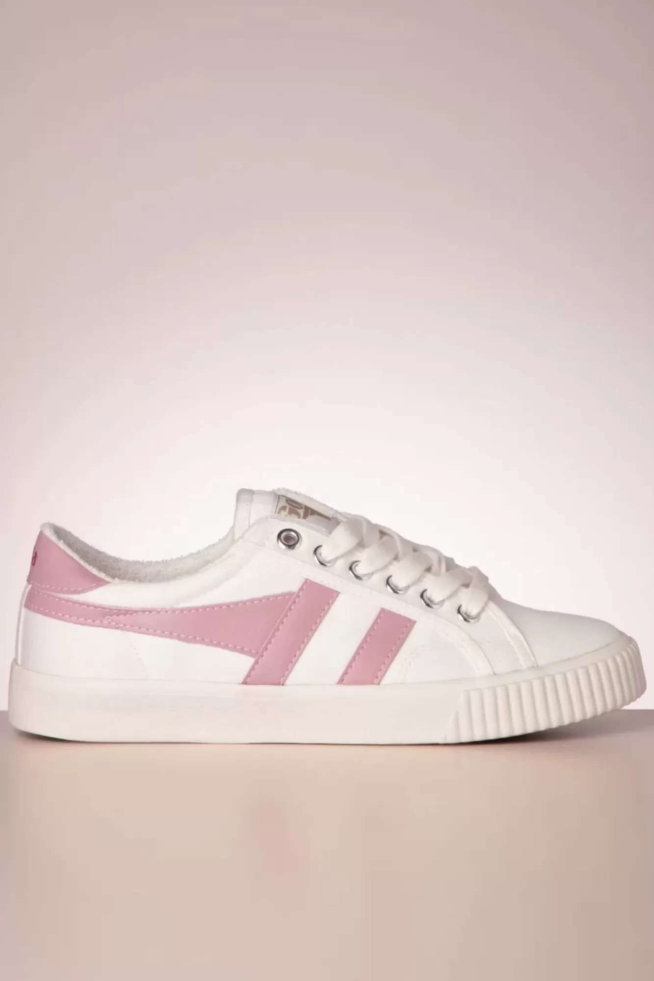 Gola Mark Cox Tennis Sneakers In Gebroken Wit En Lichtroze | Vrouwen Sneakers