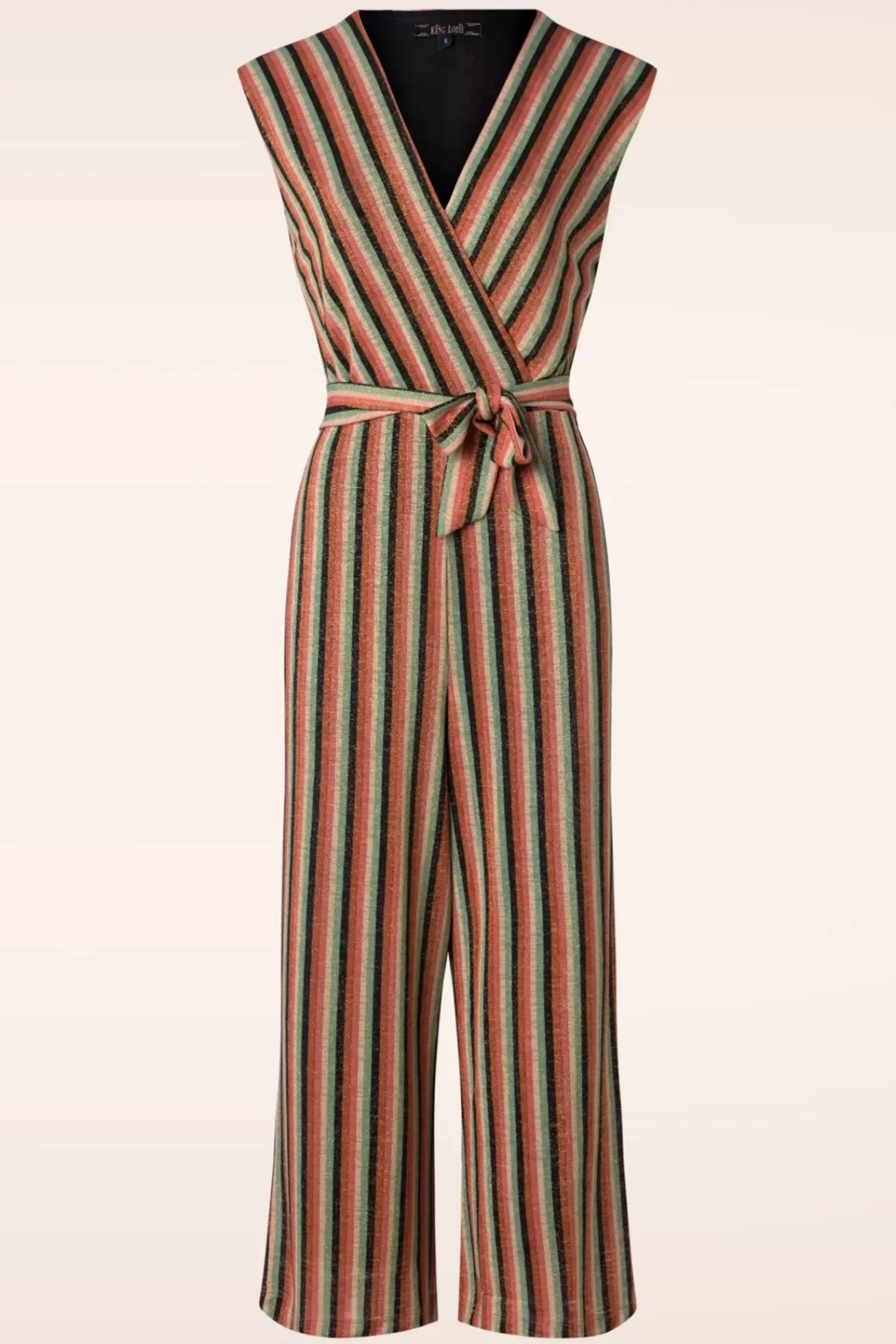 King Louie Mary Piso Stripe Jumpsuit In Zwart | Vrouwen Playsuits & Jumpsuits