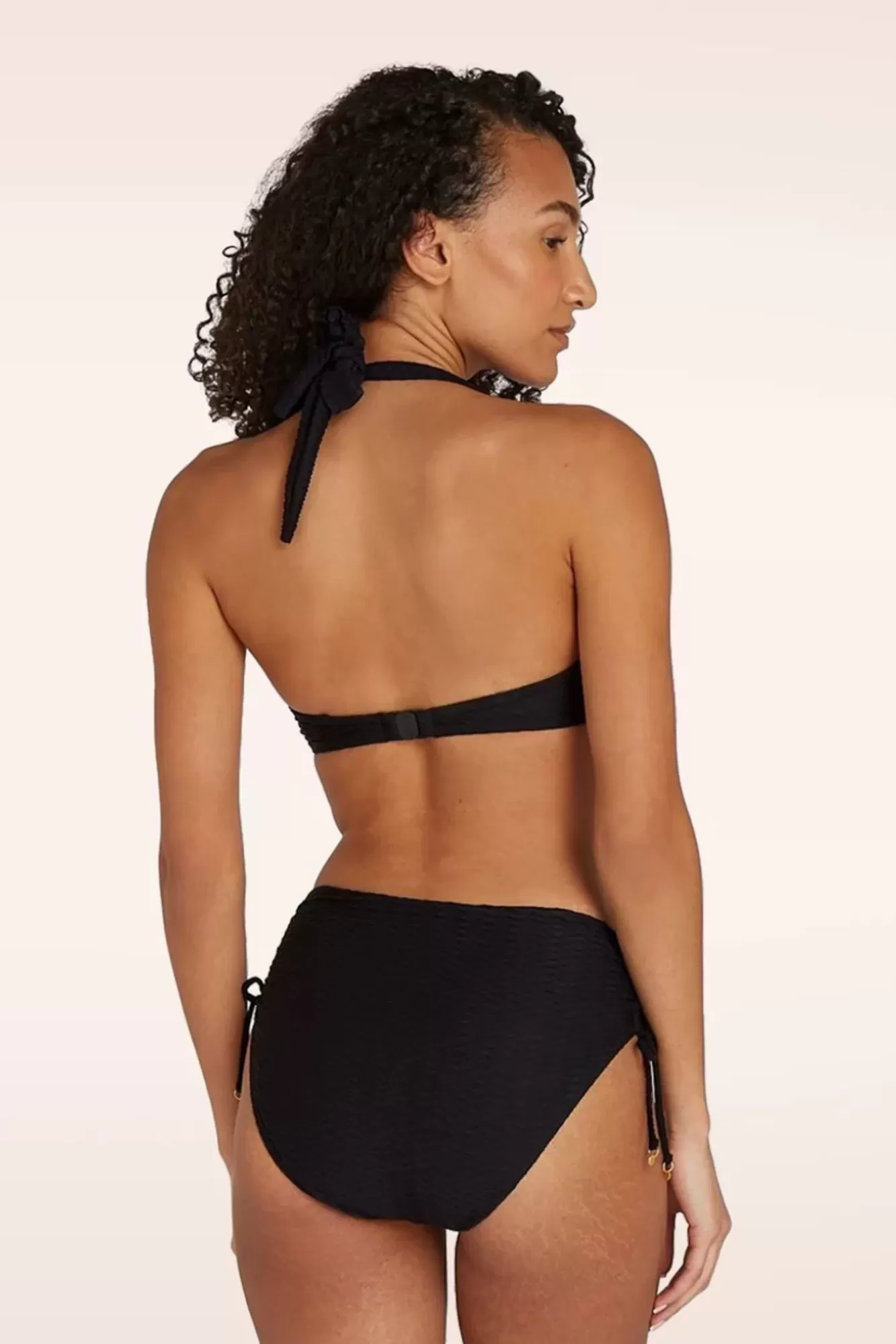 TC Beach Mid Waist Bikinibroekje In Zwart Snake | Vrouwen Bikini'S