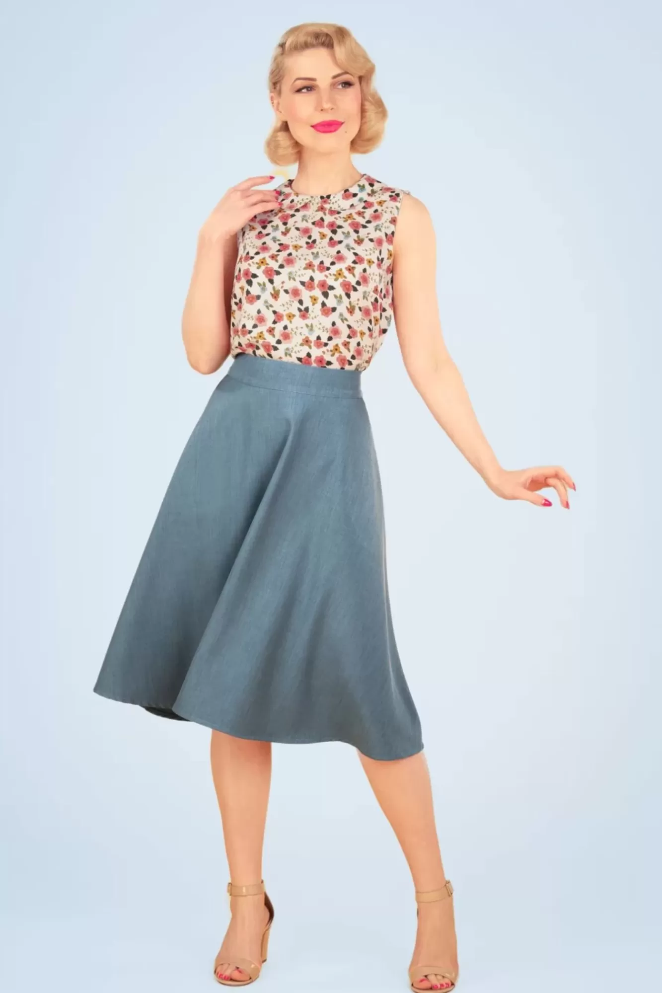 Banned Retro My Summer Staple Swing Rok In Blauw | Vrouwen Rokken