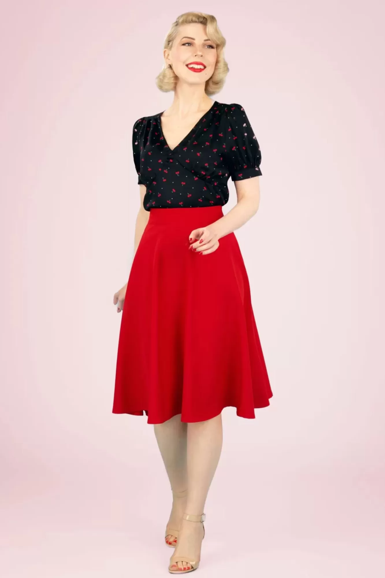 Banned Retro My Summer Staple Swing Rok In Rood | Vrouwen Rokken