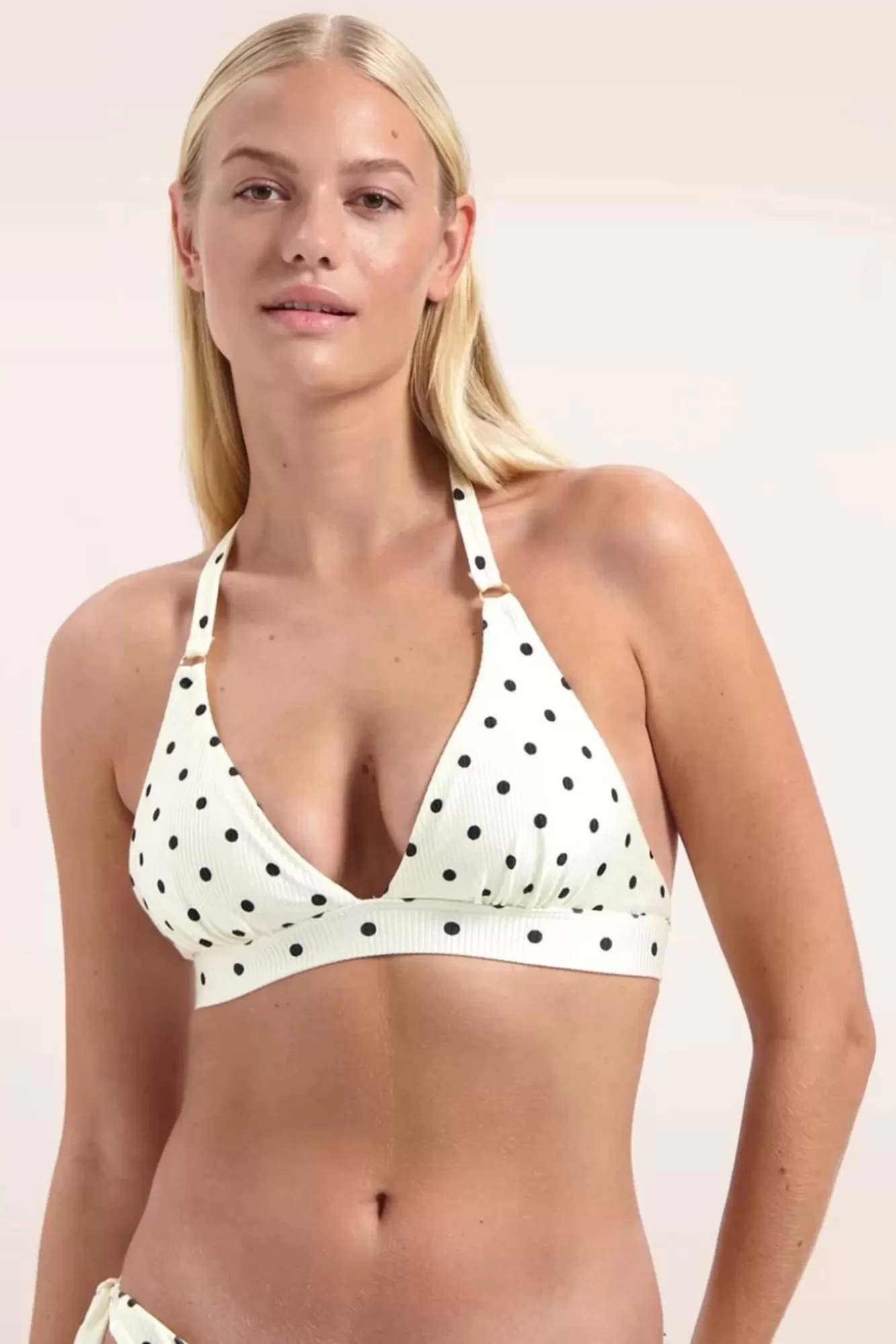 Cyell On Point Halter Bikini Top In Gebroken Wit | Vrouwen Bikini'S