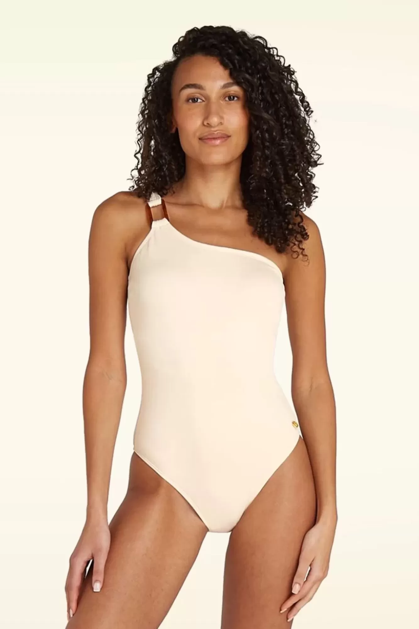 TC Beach One Shoulder Badpak In Ecru | Vrouwen Badpakken