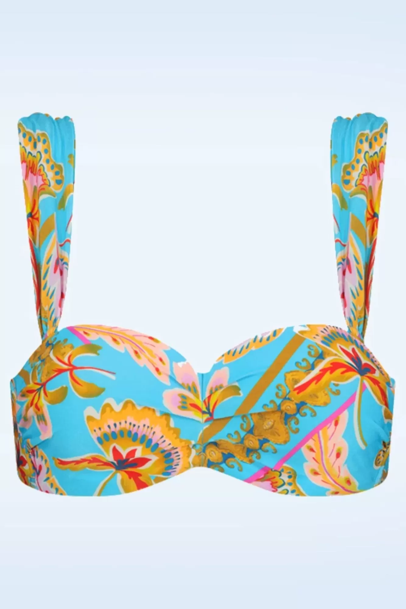 Cyell Orient Padded Bikini Top In Blauw | Vrouwen Bikini'S