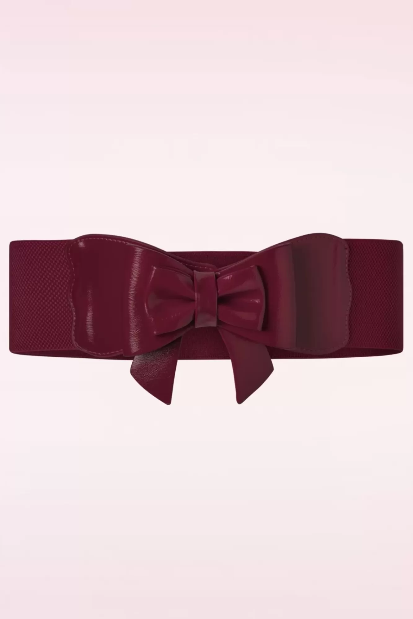 Banned Retro Play It Right Bow Belt In Bordeauxrood | Vrouwen Riemen