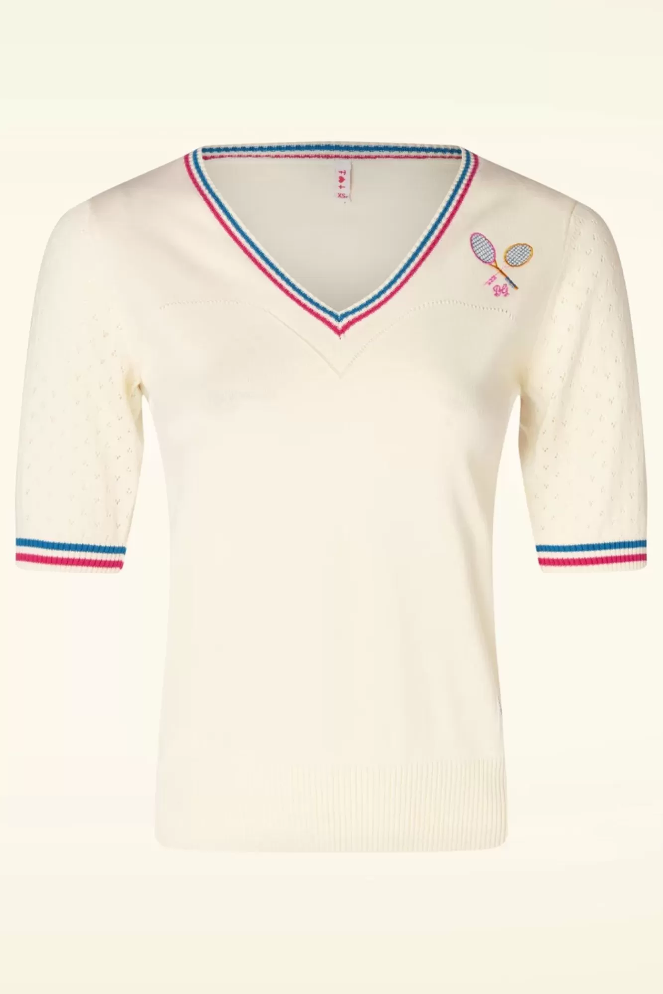 Blutsgeschwister Pretty Preppy Special Top In Atletisch Wit | Vrouwen Truitjes