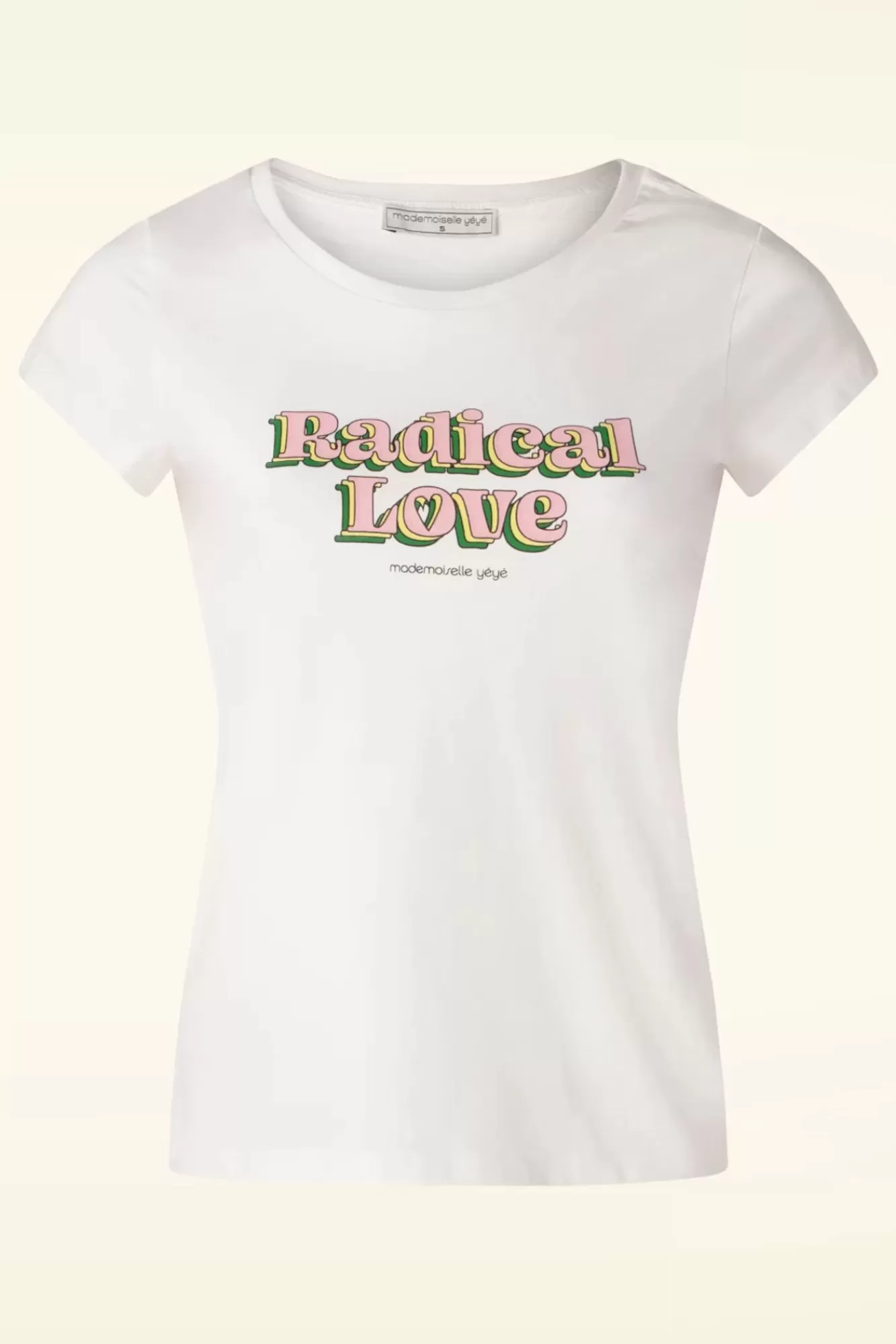 Mademoiselle Yu00e9Yu00e9 Radical Love T-Shirt In Ecru | Vrouwen T-Shirts