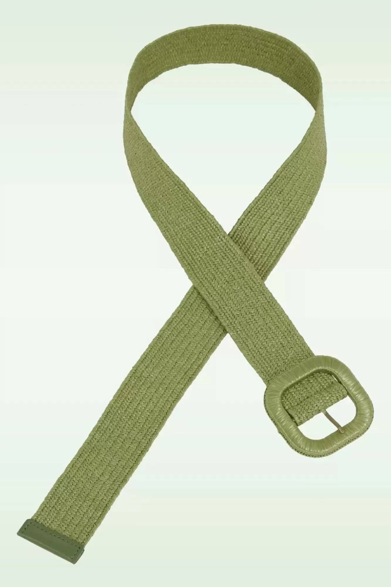 King Louie Raffia Riem In Matcha Groen | Vrouwen Riemen