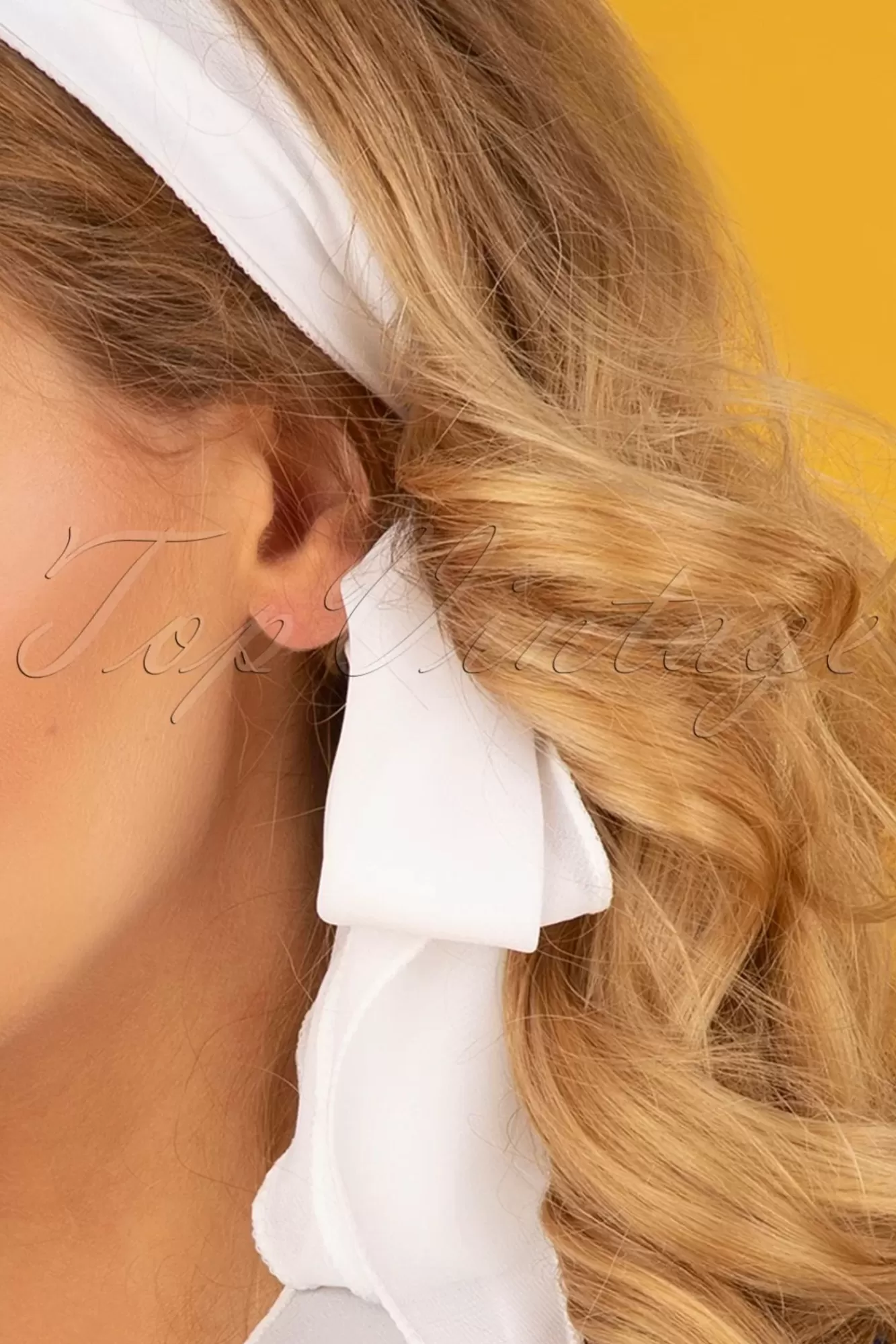 ZaZoo Retro Sjaal En Hoofdband In Wit | Vrouwen Haaraccessoires