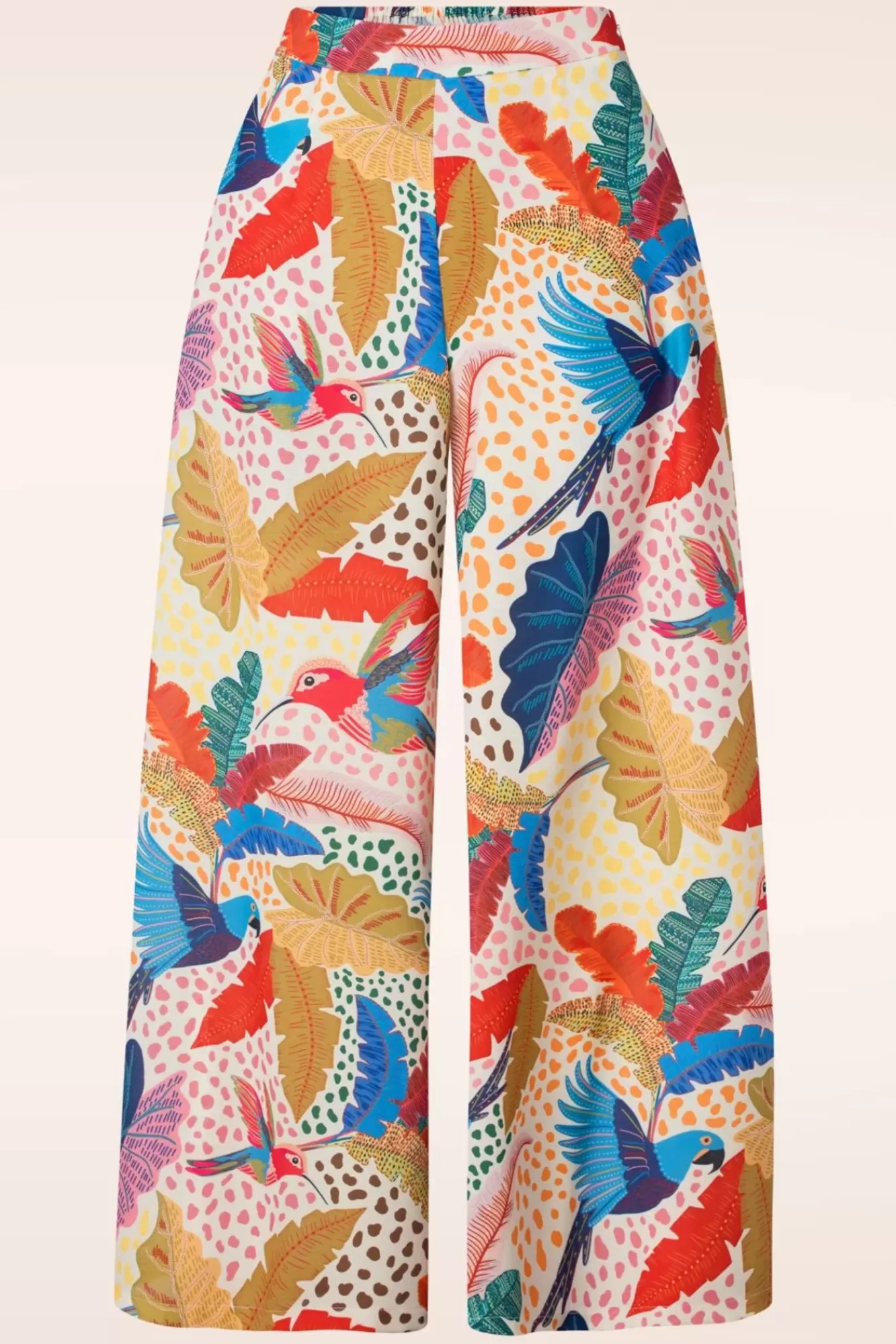 Traffic People Rio Tropical Flare Pantalon In Multi | Vrouwen Broeken