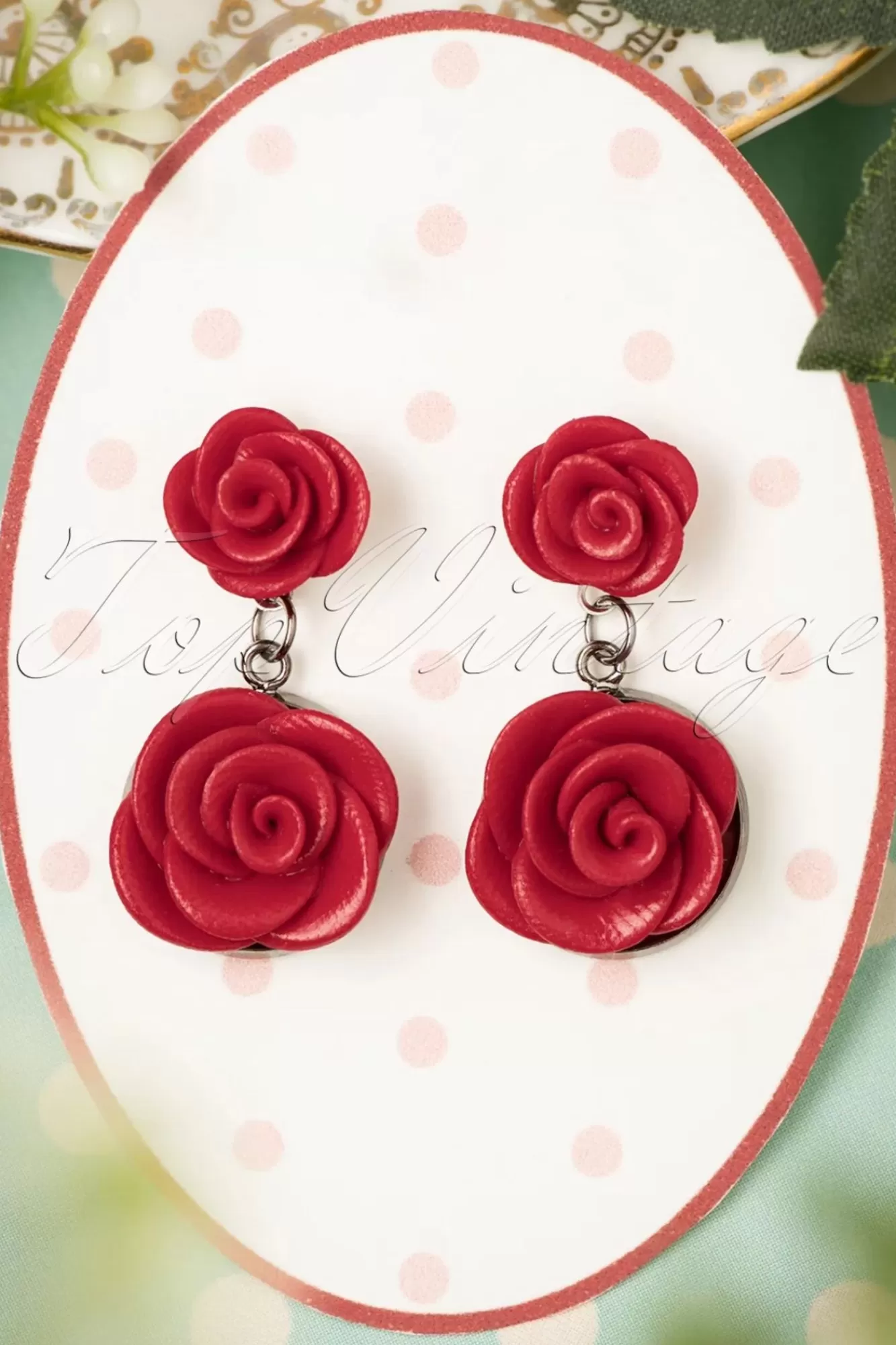 Sweet Cherry Romantische Rode Rozen Oorbellen | Vrouwen Sieraden