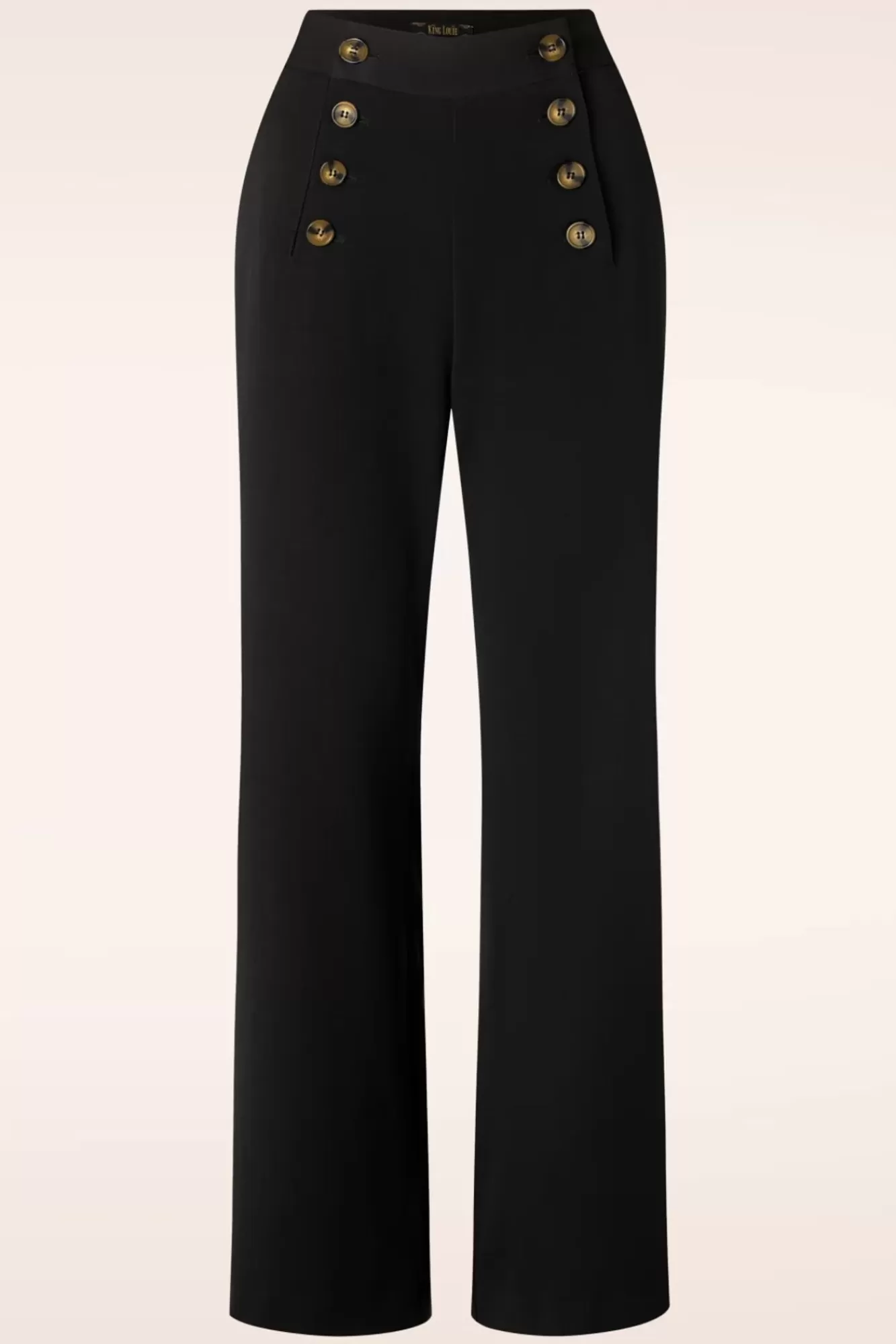 King Louie Sally Broadway Pantalon In Zwart | Vrouwen Broeken