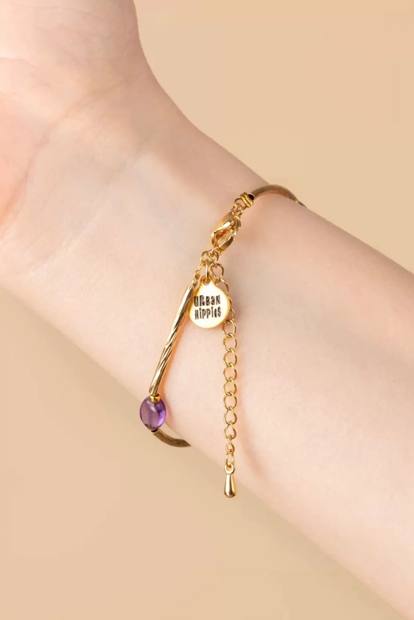 Urban Hippies Sassy Ametista Armband In Goud En Paars | Vrouwen Sieraden