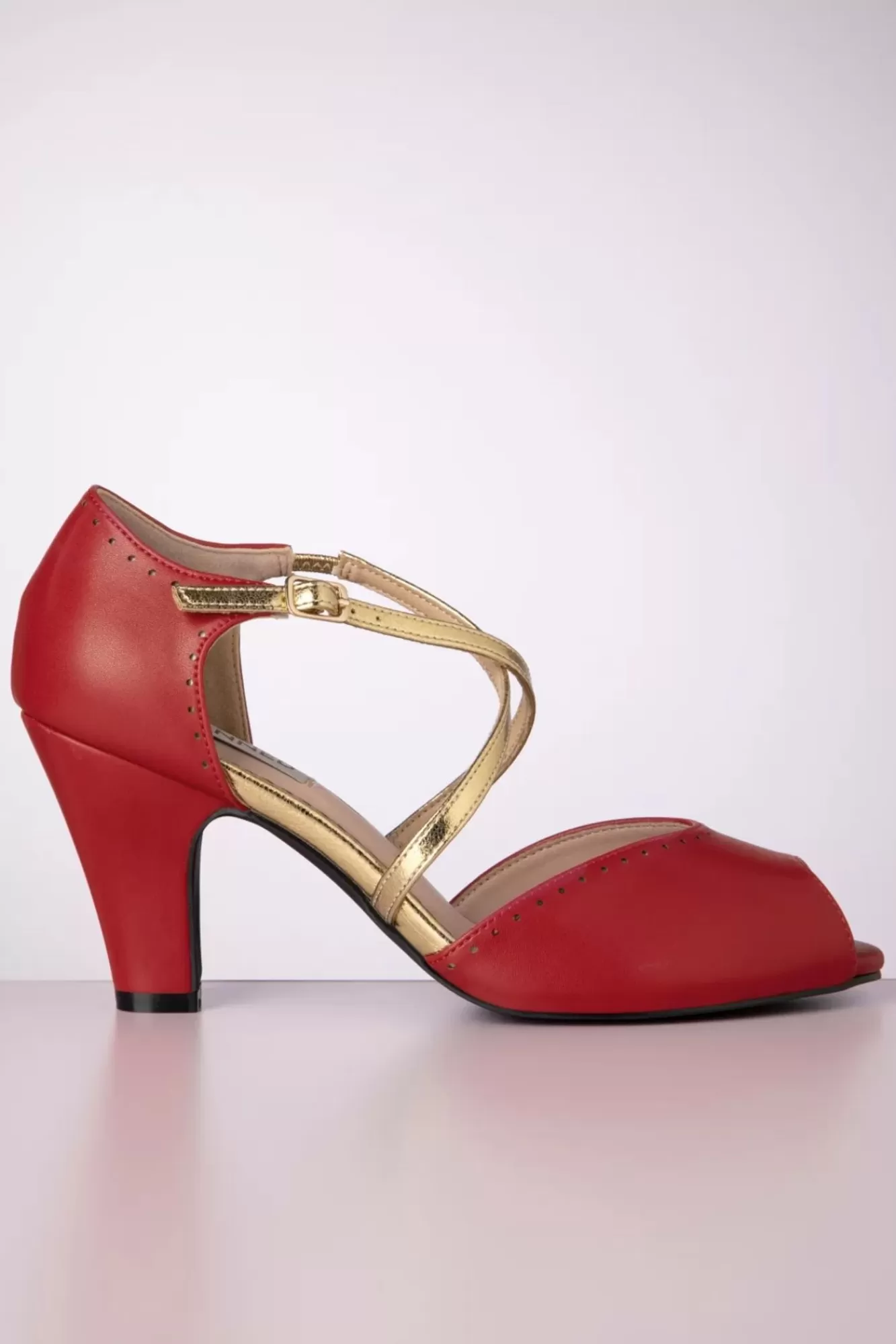 Banned Retro Sassy Dance Peeptoe Pumps In Rood | Vrouwen Pumps