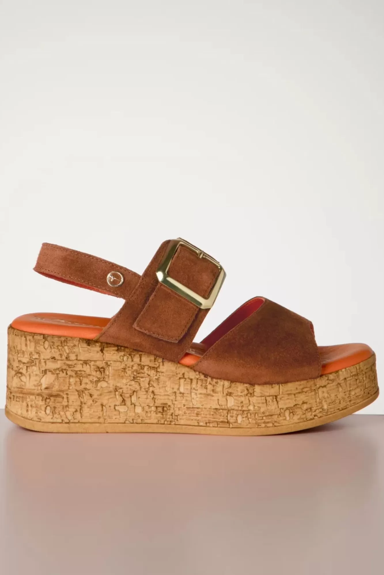 Tamaris Savannah Suede Sleehakken In Cognac | Vrouwen Sandalen