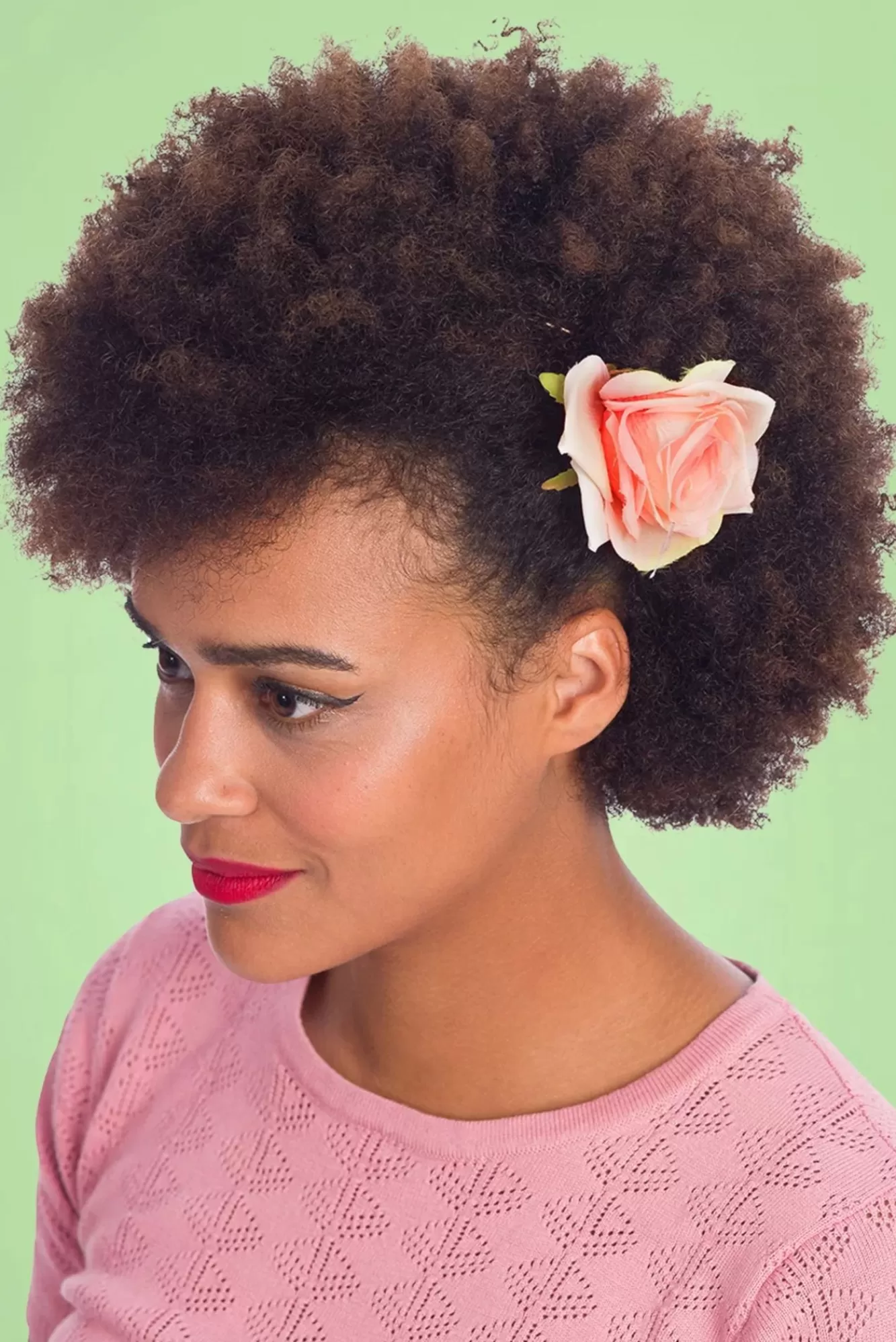 Banned Retro Scented Love Flower Haarclip In Koraal | Vrouwen Haaraccessoires