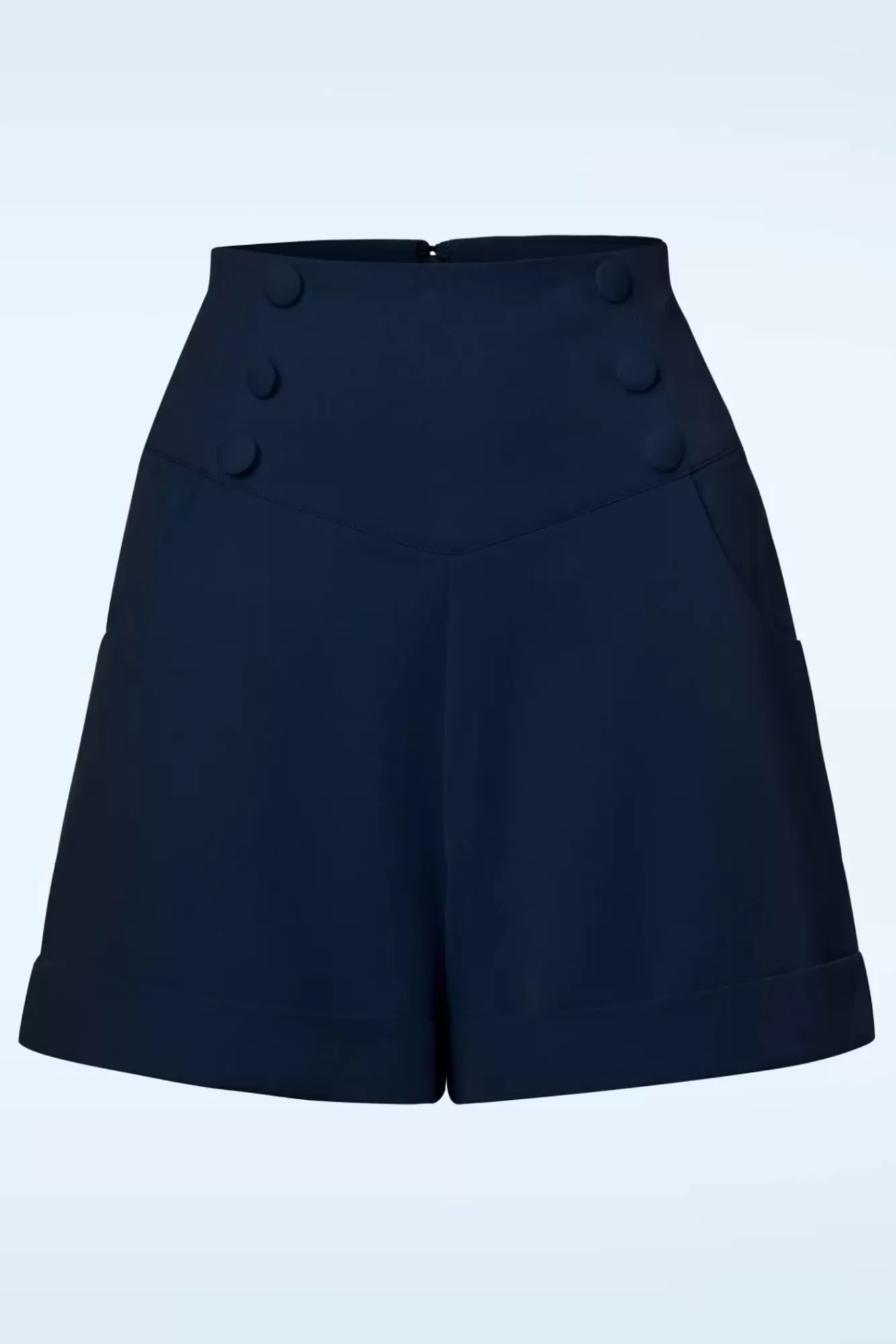 Banned Retro Schattig Als Een Knoopshort In Marineblauw | Vrouwen Broeken