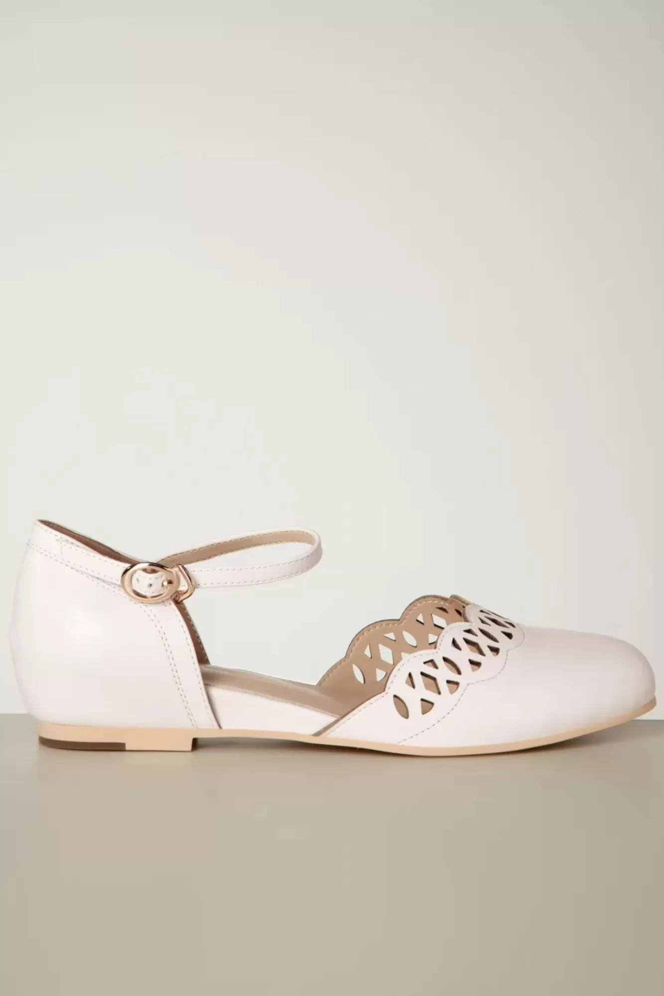 Charlie Stone Siena Ballerina Flats In Chiffon Wit | Vrouwen Ballerina'S