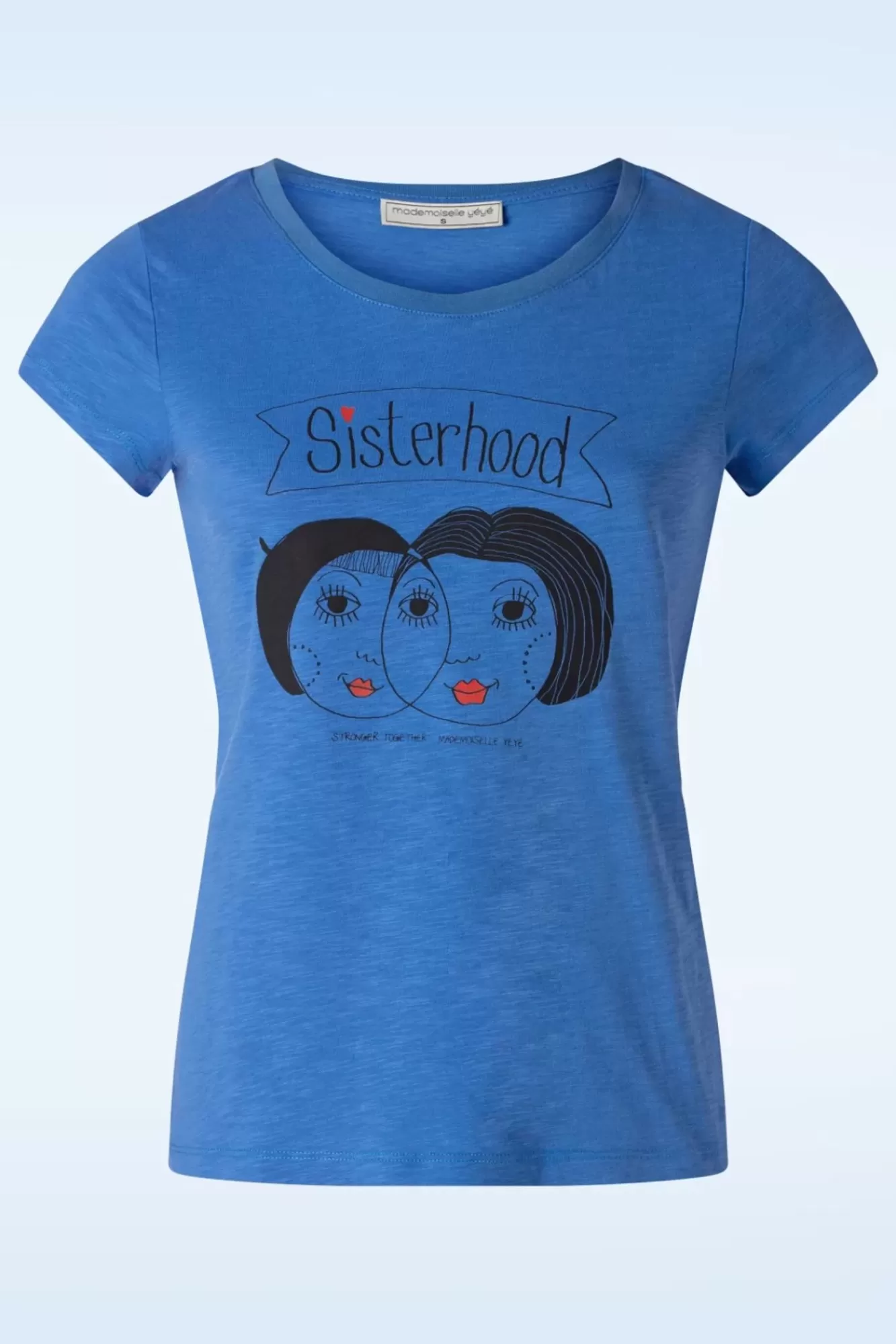 Mademoiselle Yu00e9Yu00e9 Sisterhood T-Shirt In Krachtig Blauw | Vrouwen T-Shirts