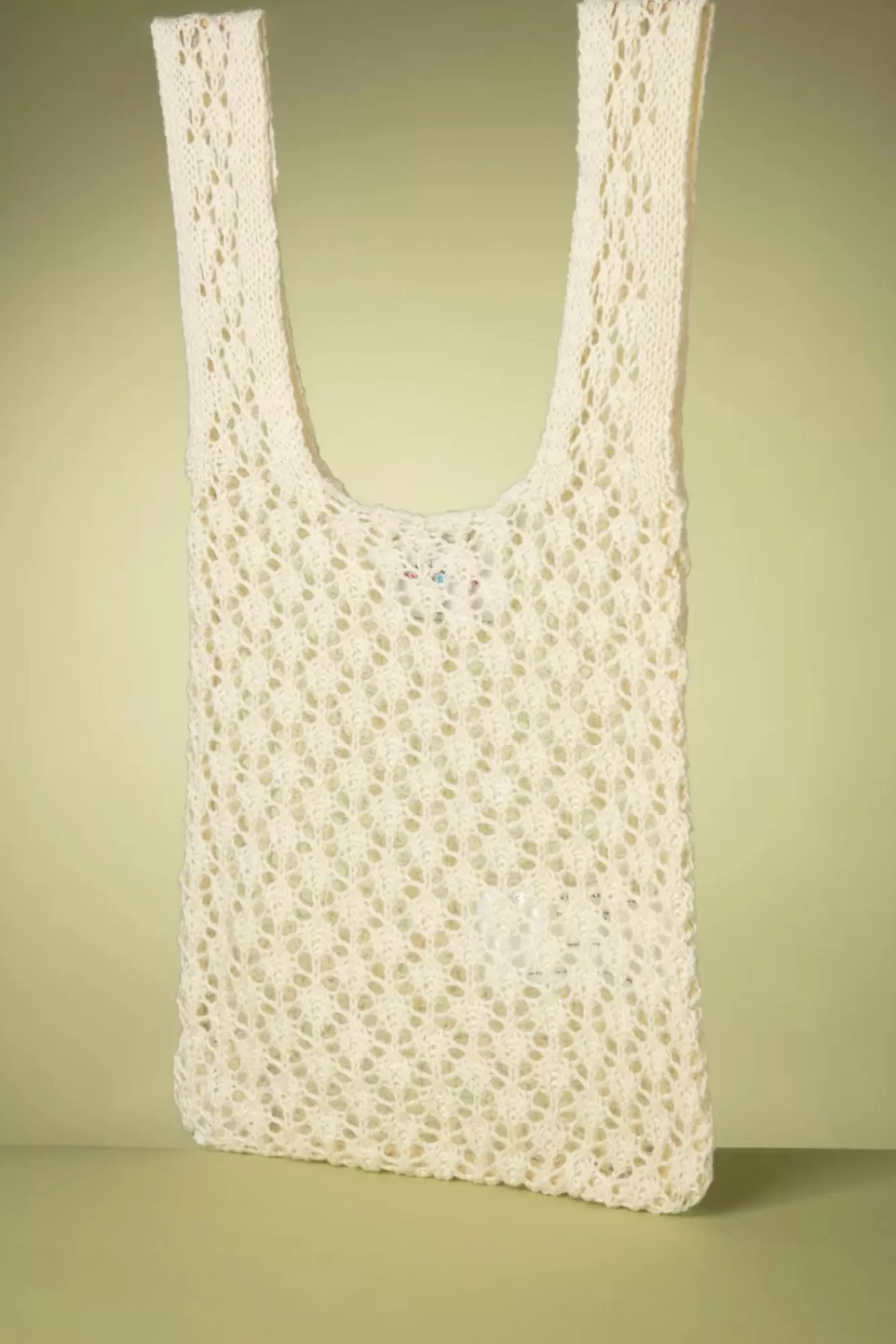 Compania Fantastica Small Crochet Tas In Creme | Vrouwen Tassen