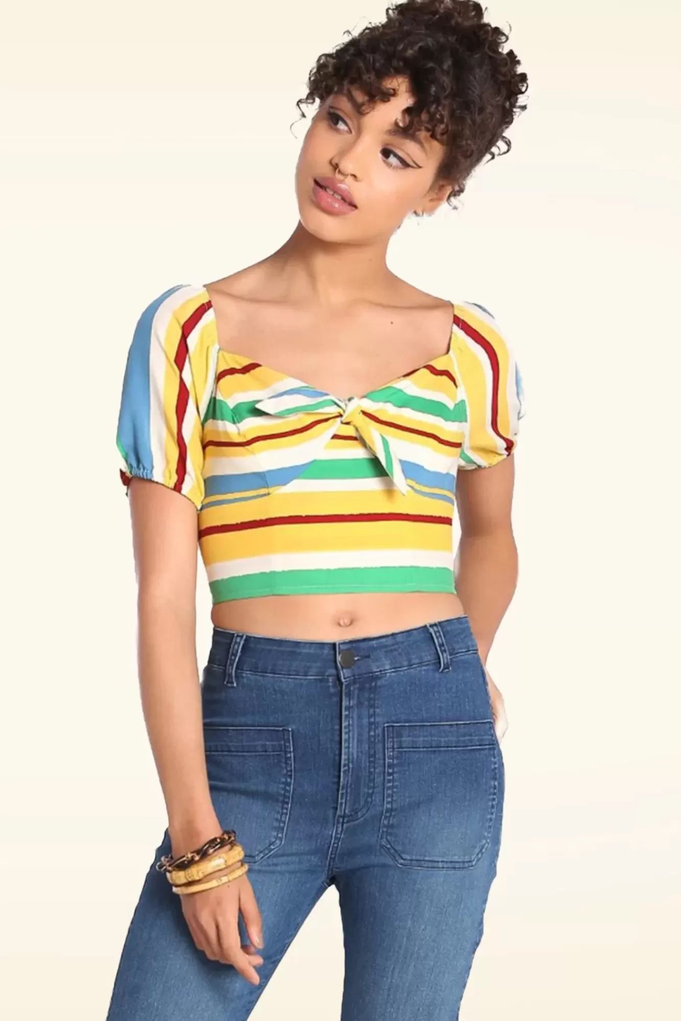 Bunny Solange Crop Top In Multi | Vrouwen Tops