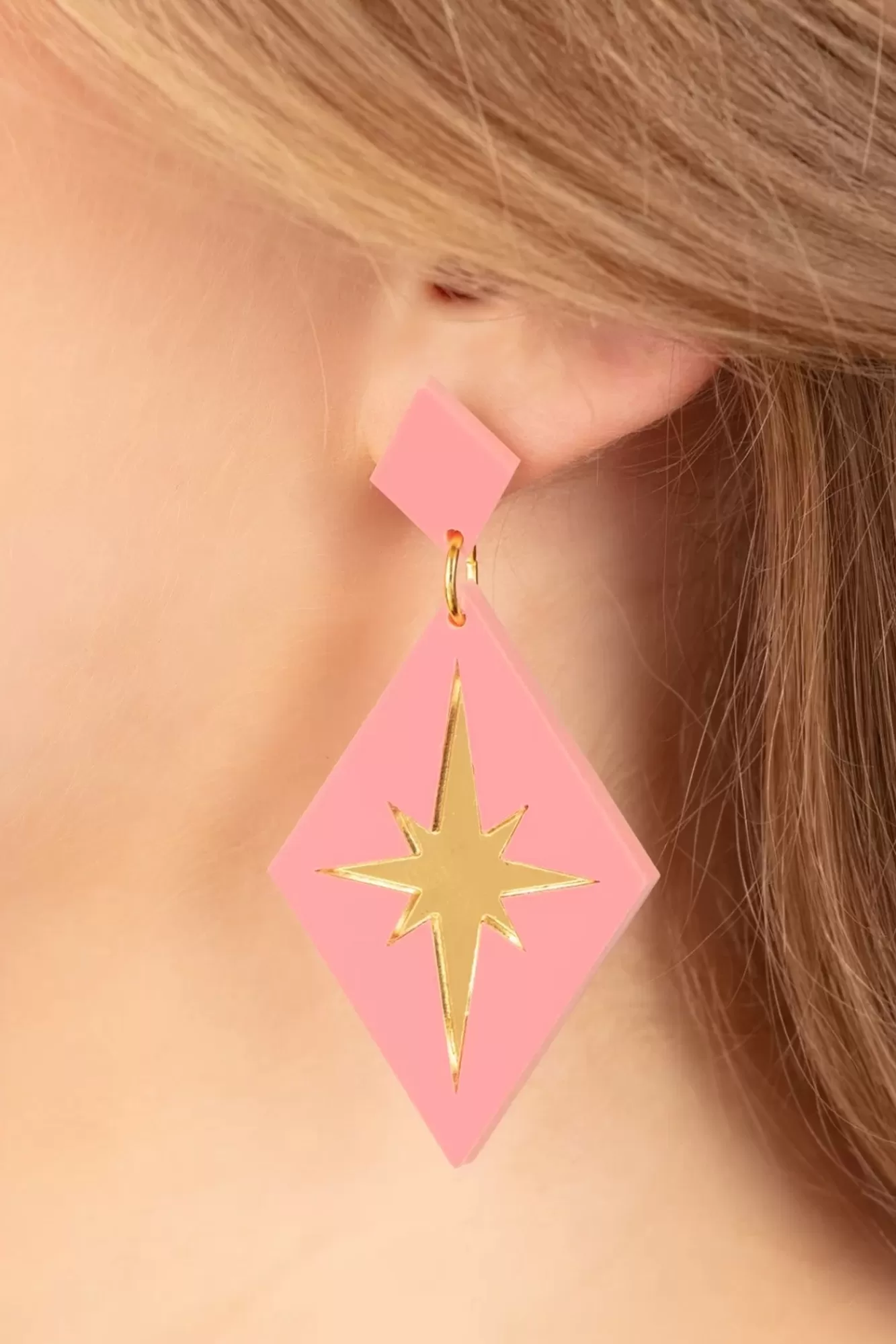 Glitz-o-Matic Starburst Oorbellen In Roze | Vrouwen Sieraden