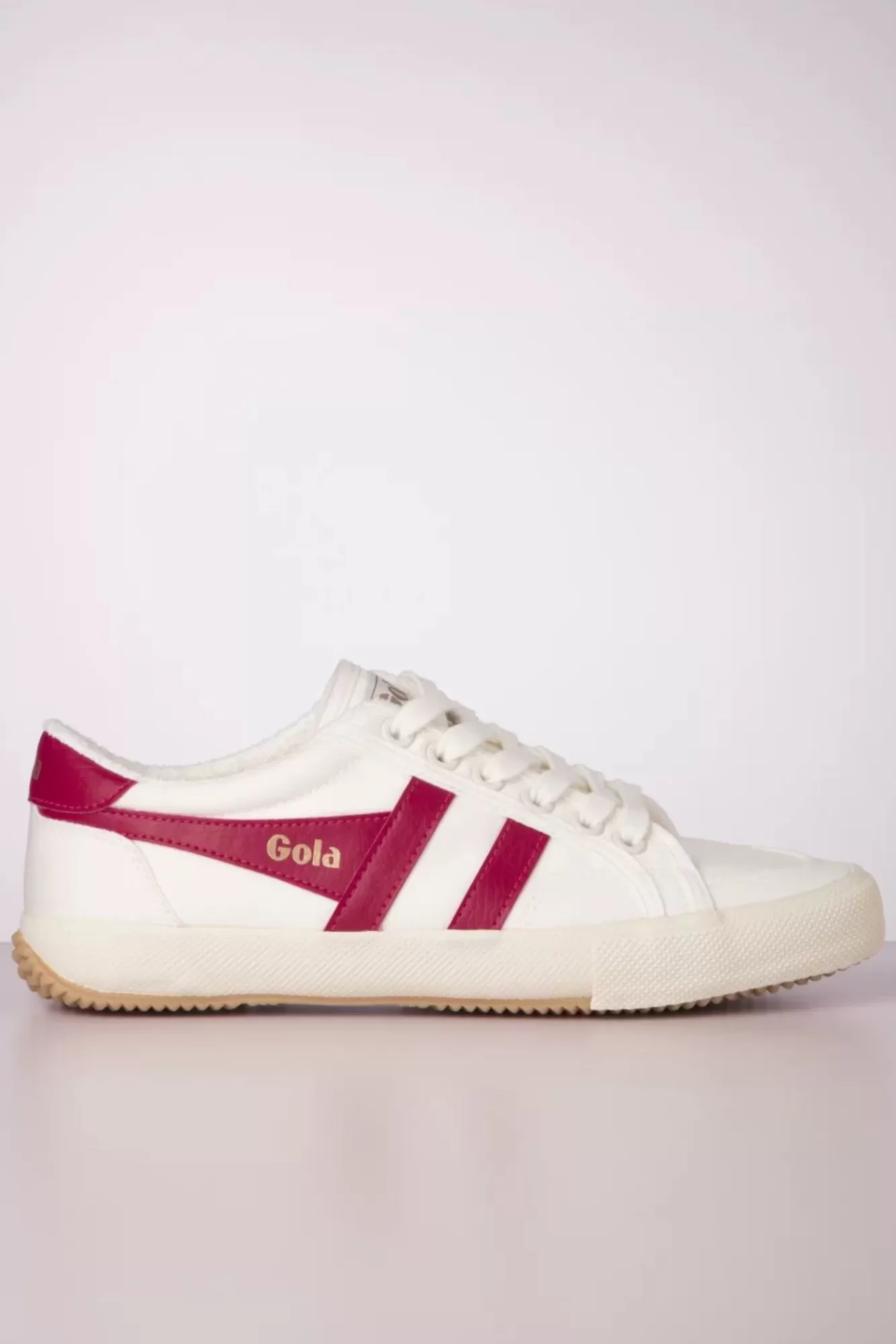 Gola Stratus Tennis Sneakers In Gebroken Wit En Bessenbrood | Vrouwen Sneakers