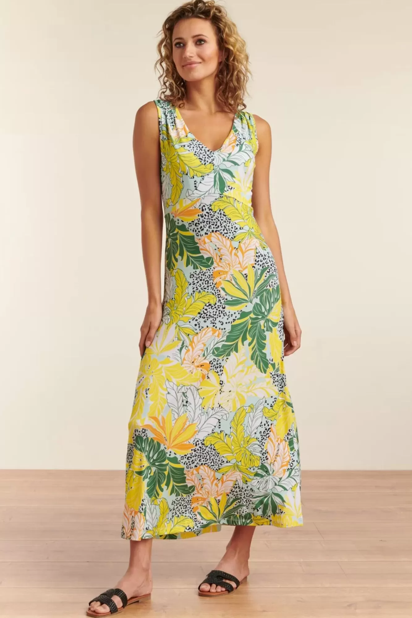 Smashed Lemon Tasia Tropische Maxi Jurk In Multi | Vrouwen Maxi Jurken