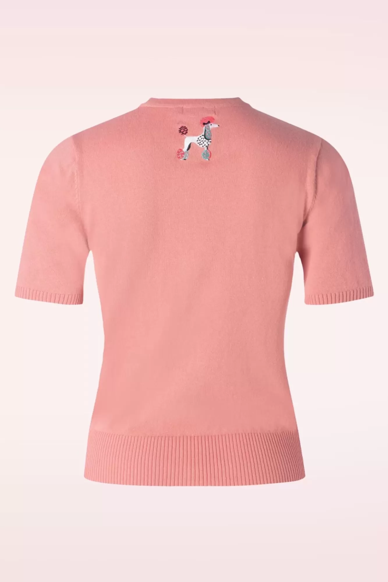 Banned Retro The Kissing Poodles Cardigan In Roze | Vrouwen Vestjes