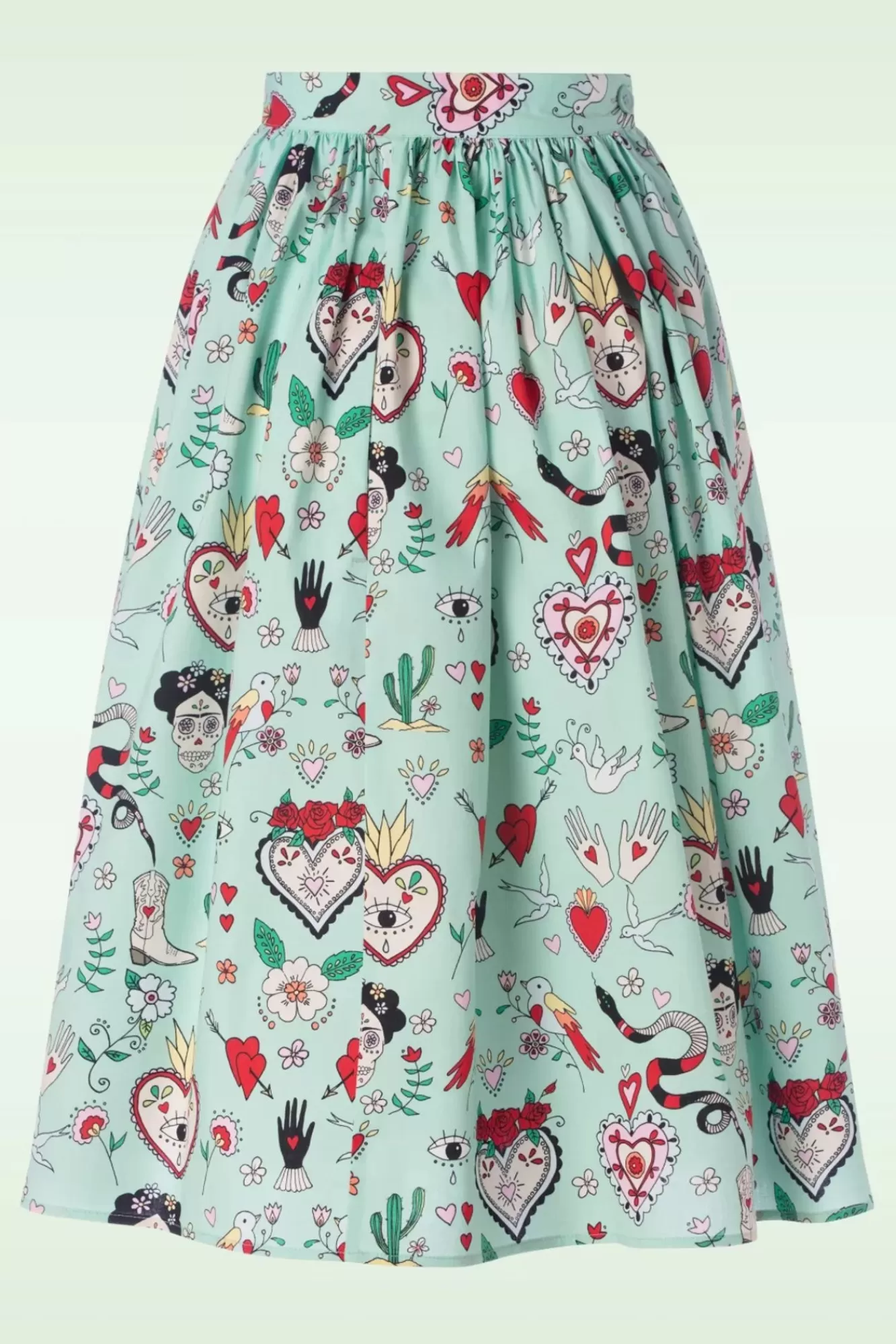 Bunny Tijuana Swing Rok In Mintgroen | Vrouwen Rokken