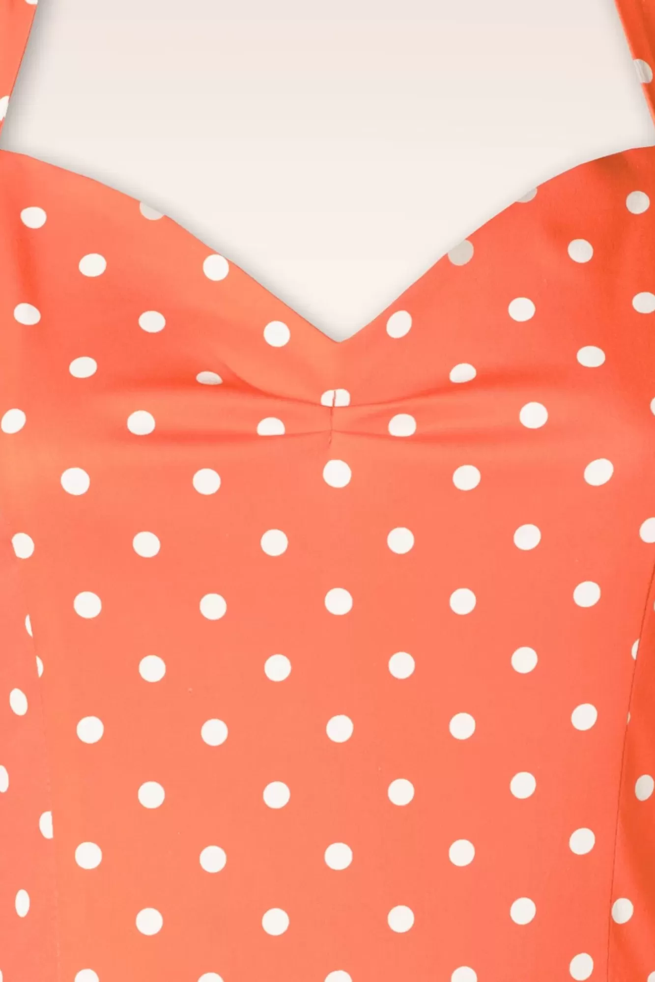 Topvintage Boutique Collection Topvintage Exclusive ~ Bettie Polka Dot Swing Jurk In Oranje | Vrouwen Plus Size Jurken