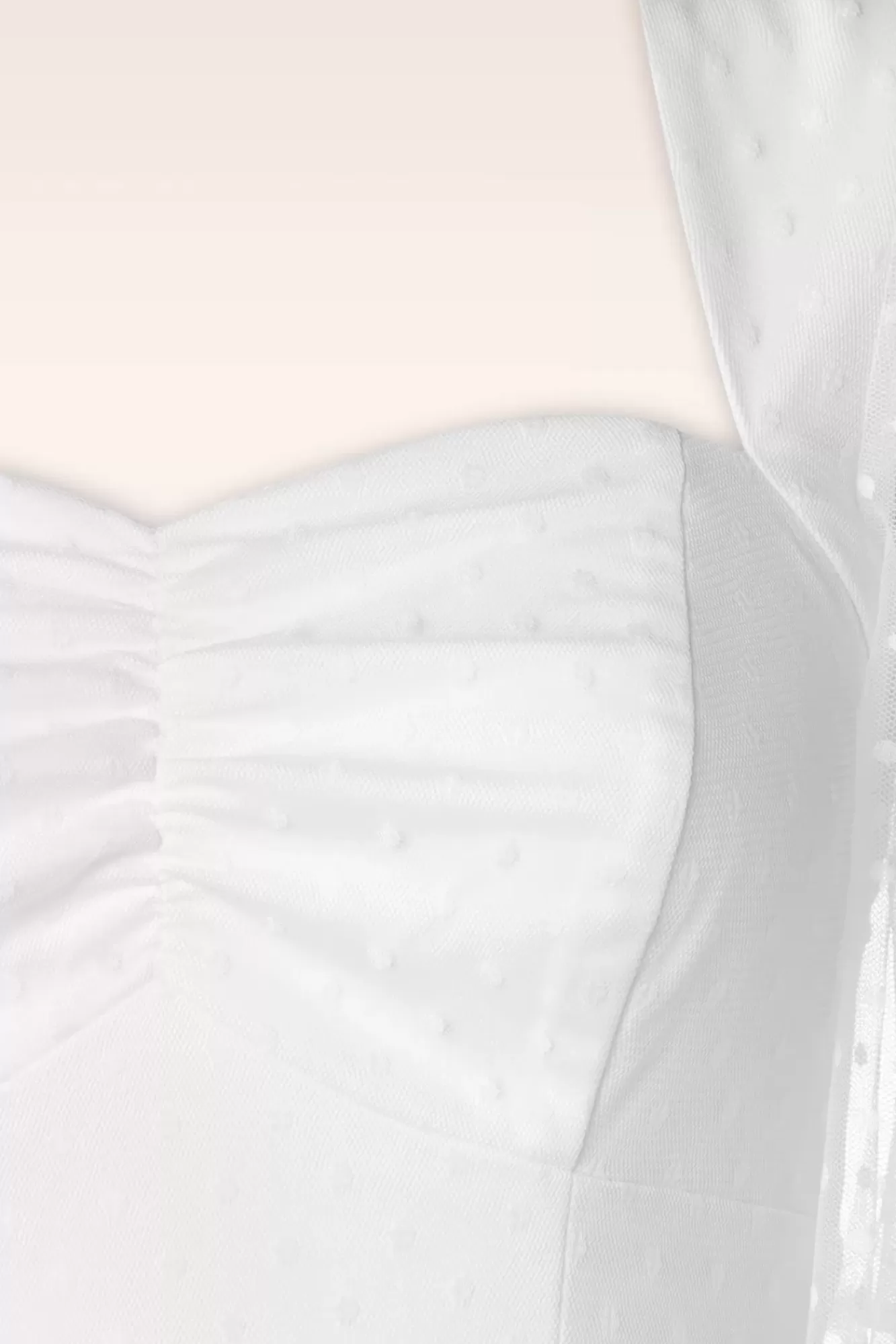 Topvintage Boutique Collection Topvintage Exclusive ~ Holly Bridal Swing Jurk In Wit | Vrouwen Swing Jurken